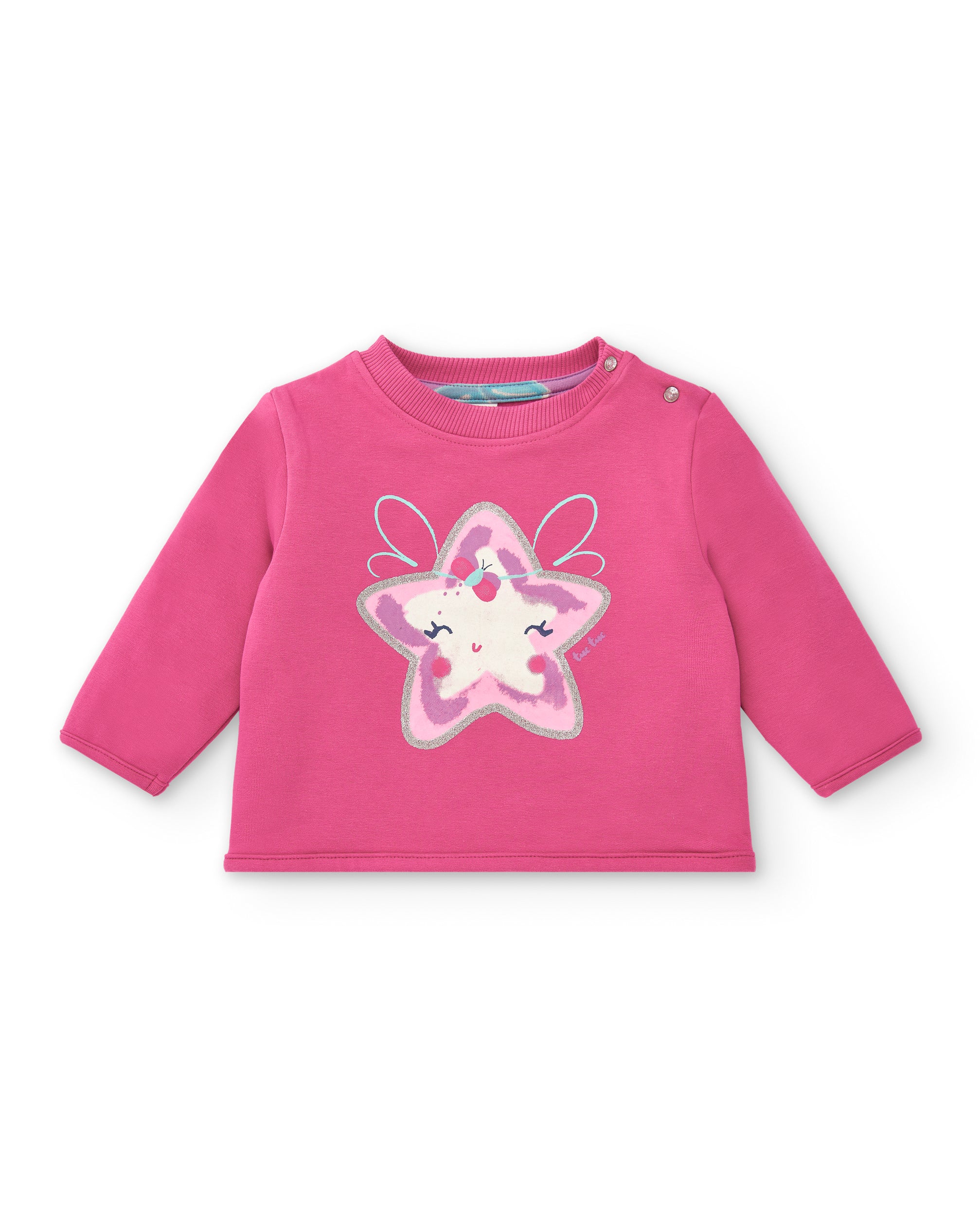 Conjunto para niña en fucsia con detalles brillantes colección