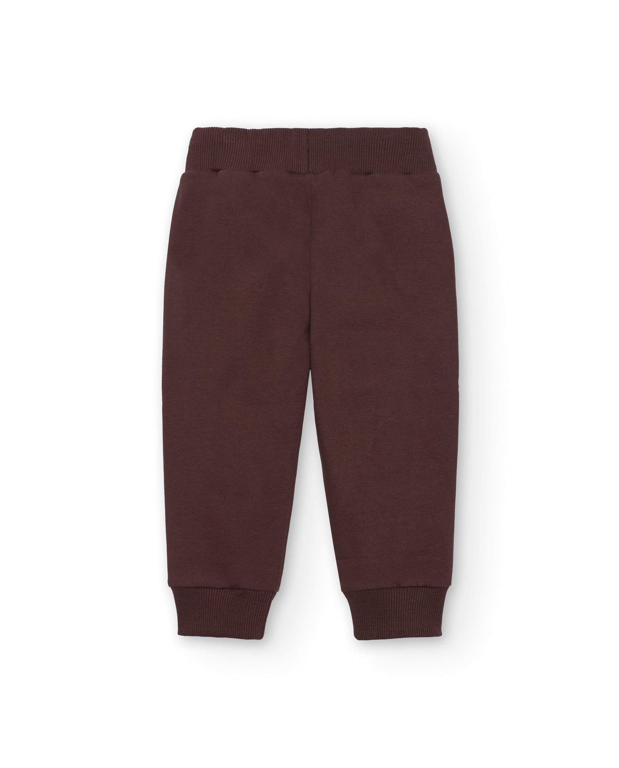 Conjunto de chaqueta y pantalón para niño en marrón con