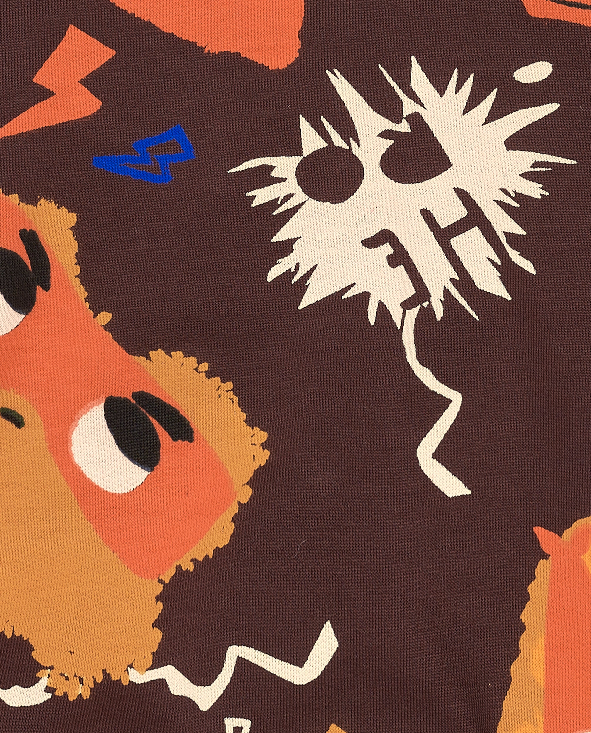 Sudadera para niño en marrón con estampado de superhéroes