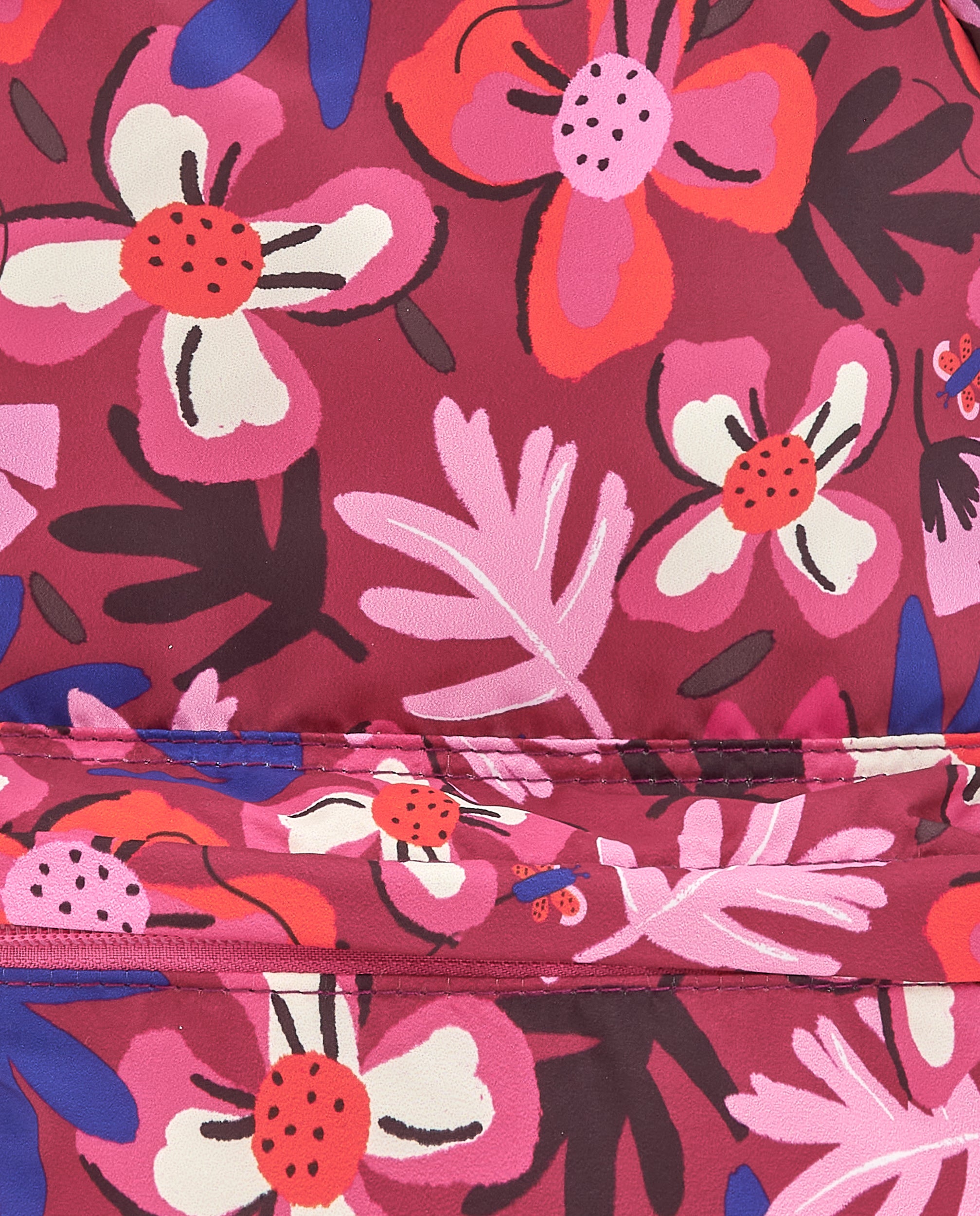 Mochila para niña en rosa con estampado floral colorido