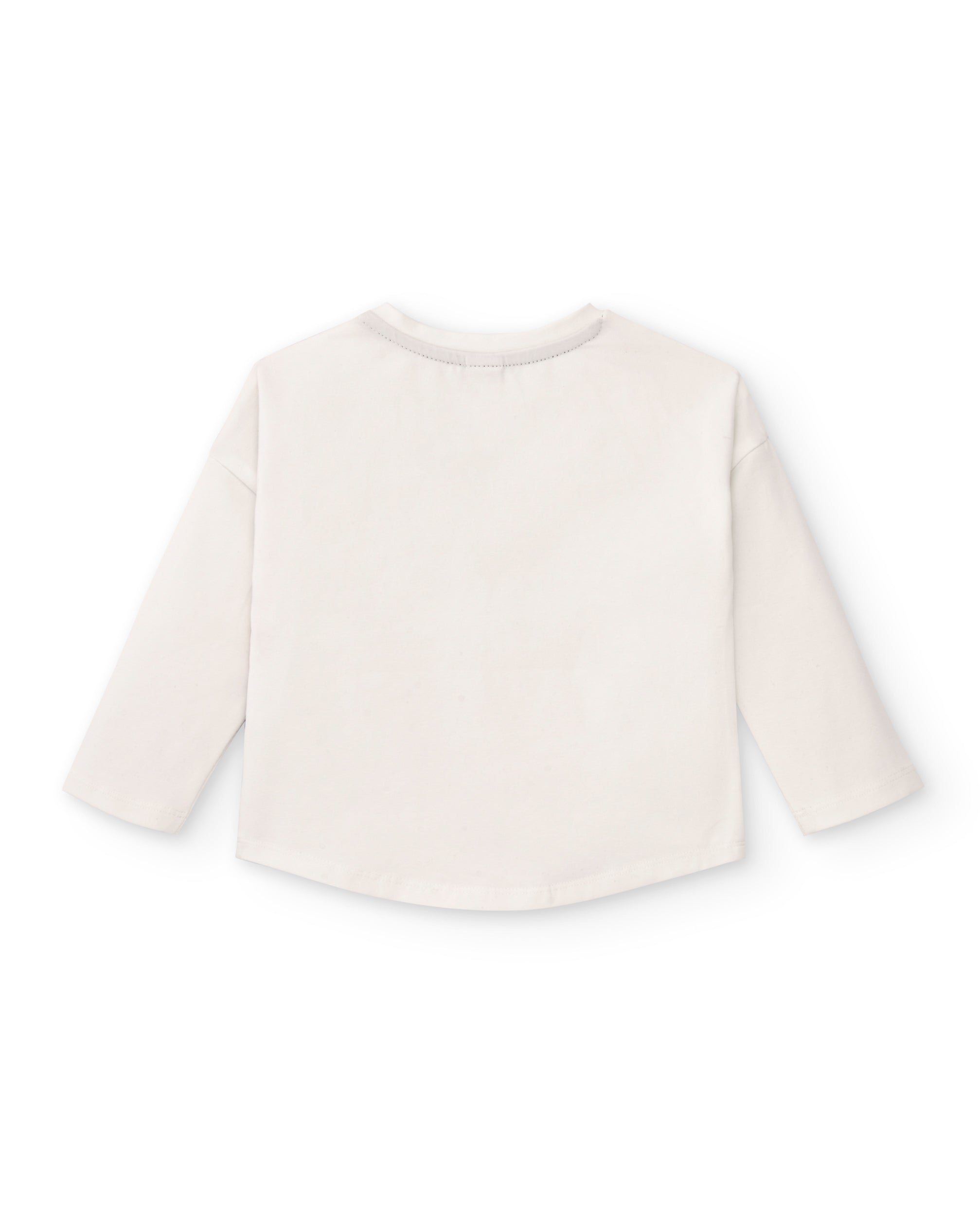 Camiseta de felpa para niña en color blanco con estampado