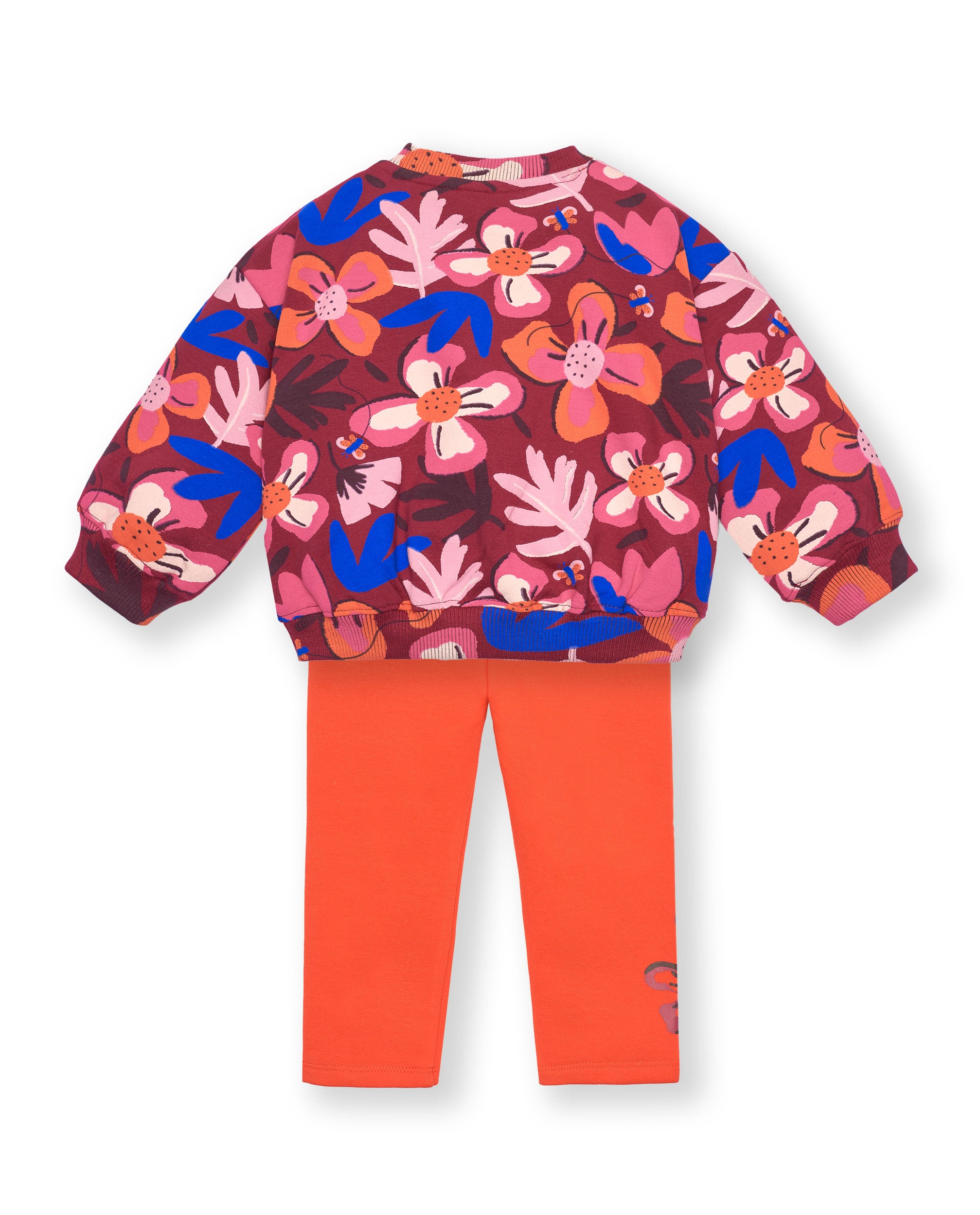 Conjunto de sudadera y leggings para niña en multicolor con