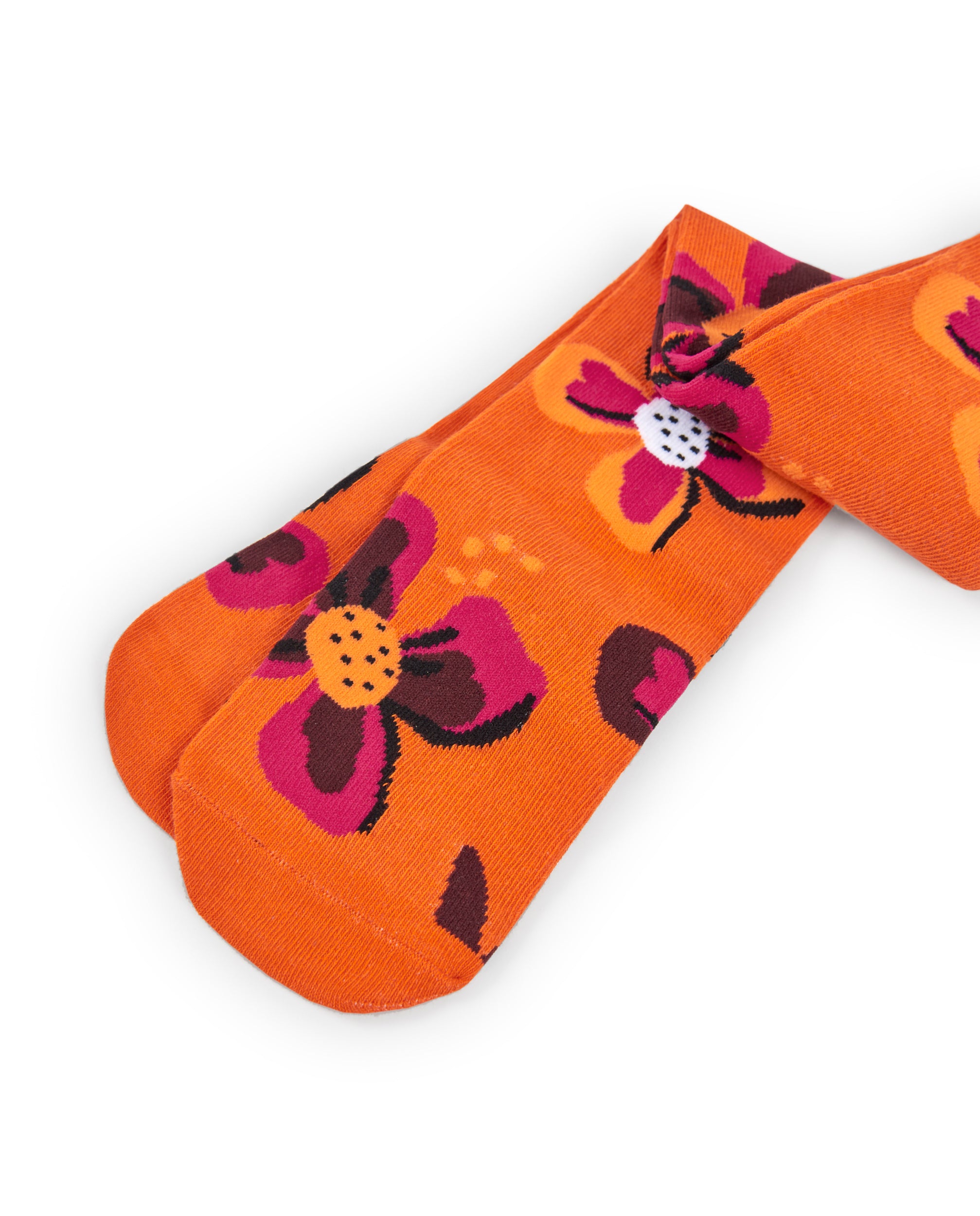Pack de leotardos para niña en rosa y naranja con estampado
