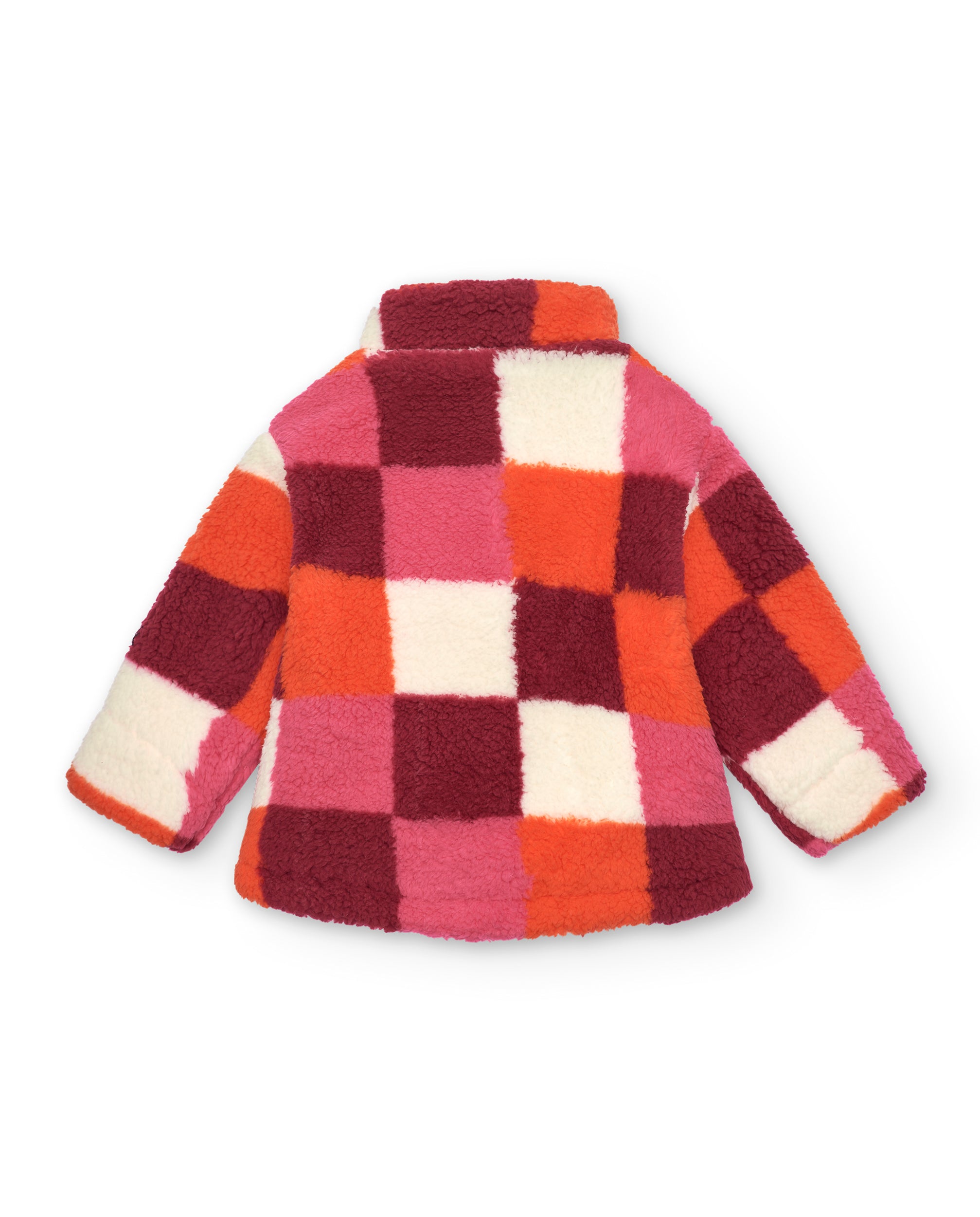Chaqueta para niña en multicolor con diseño a cuadros colección