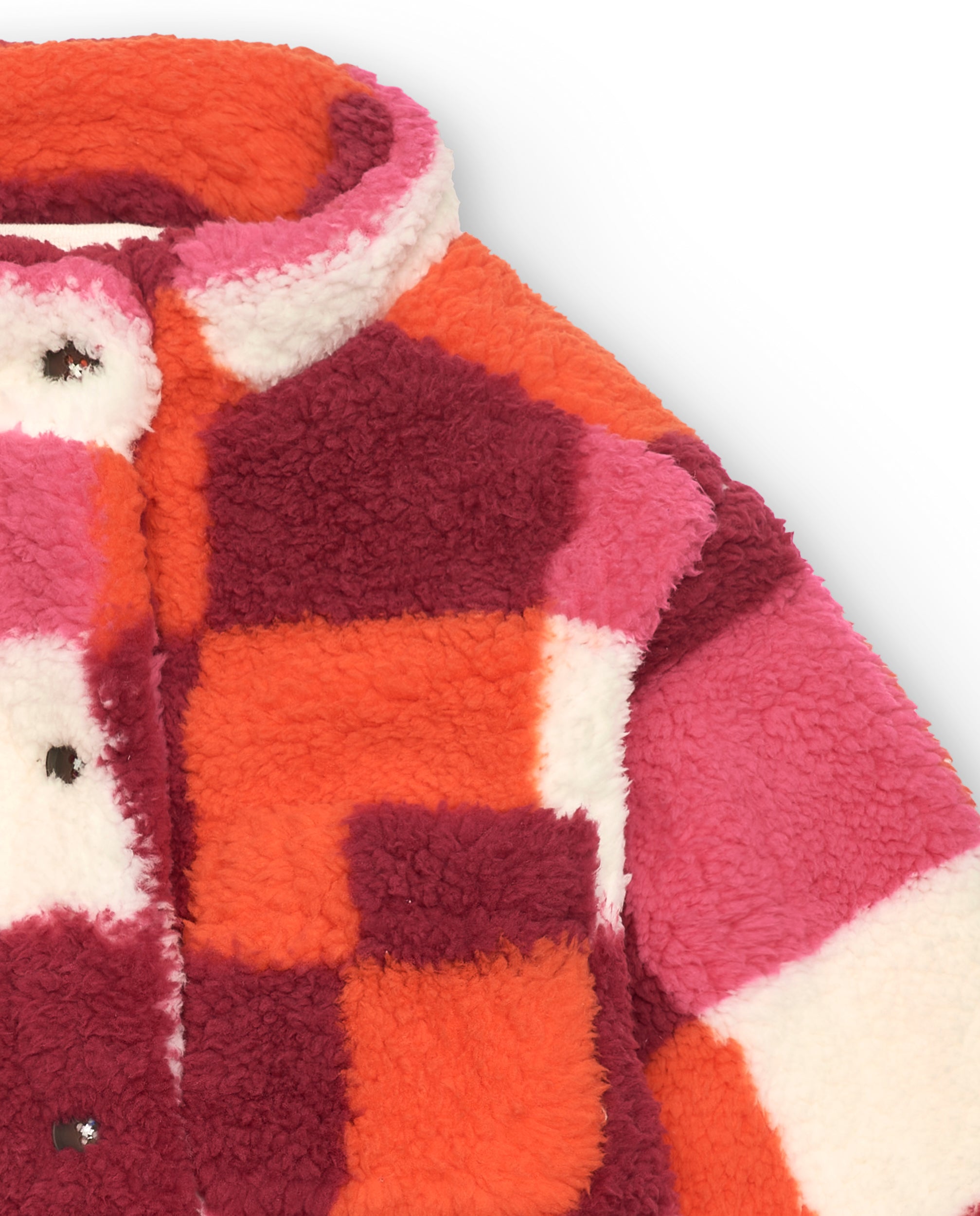 Chaqueta para niña en multicolor con diseño a cuadros colección