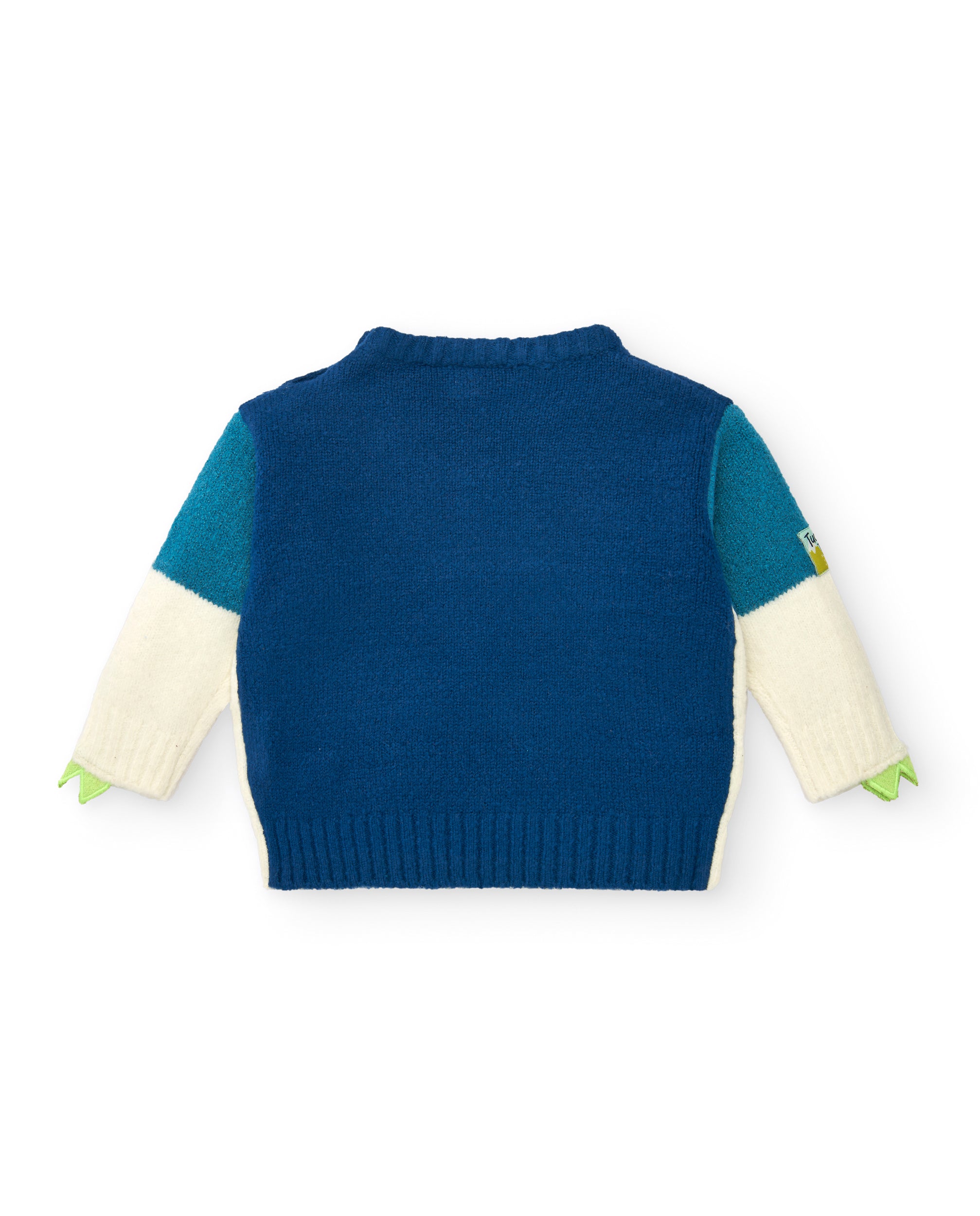 Jersey de monstruo en tonos azul y blanco para niño de la