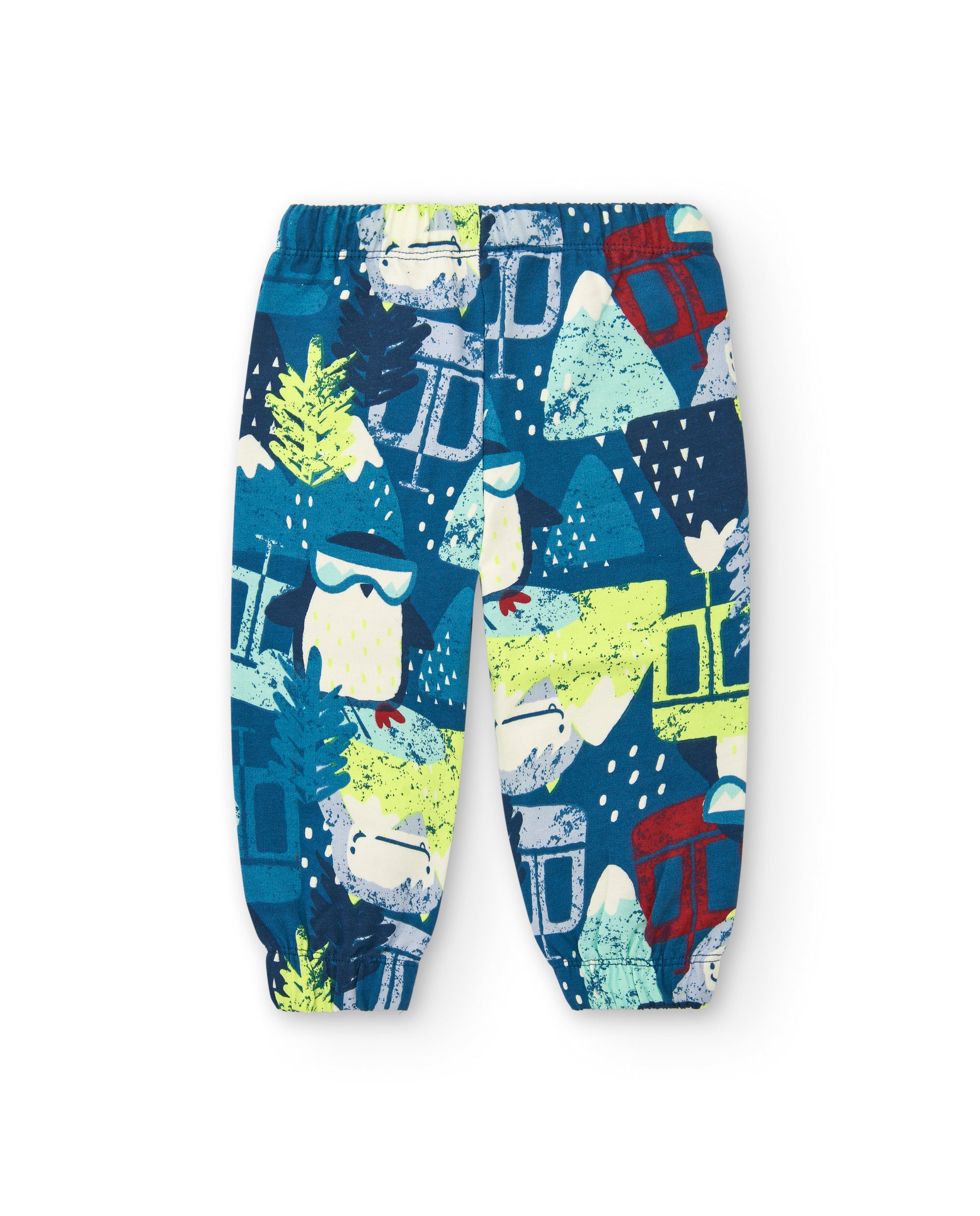 Pantalón estampado de montaña y animales para niño de la