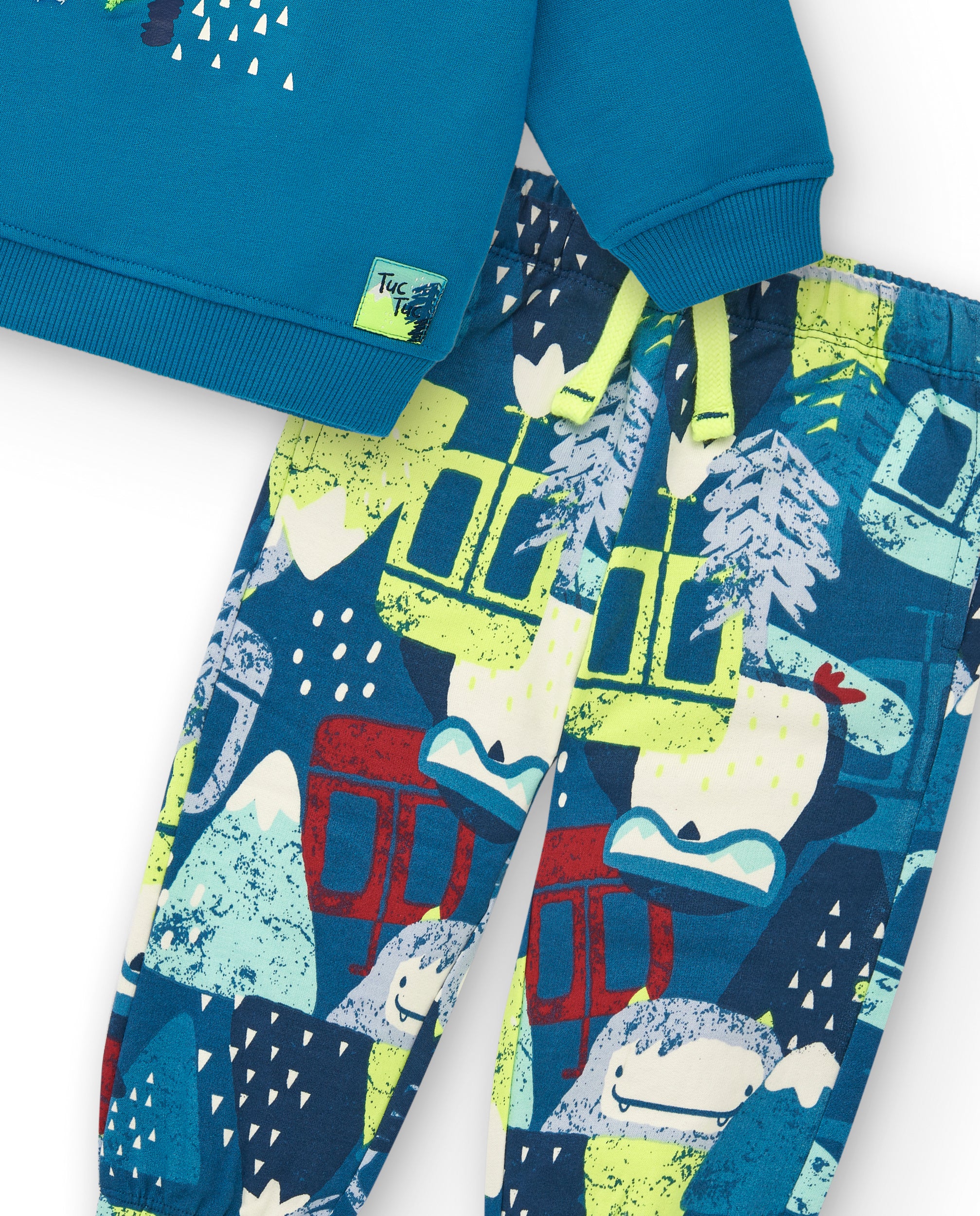 Conjunto de jersey y pantalón estampado para niño de la