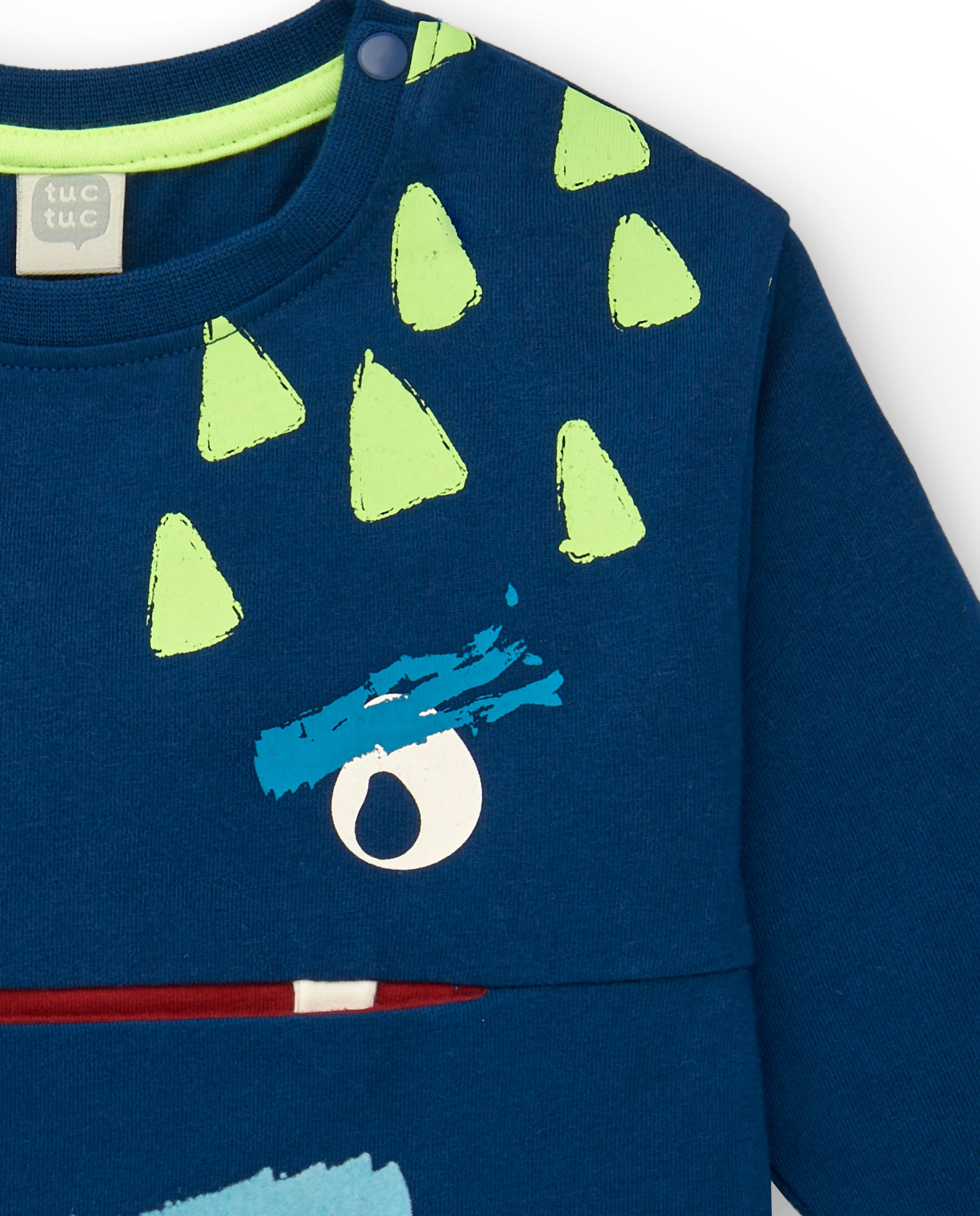 Camiseta de manga larga con diseño de monstruo para niño de la