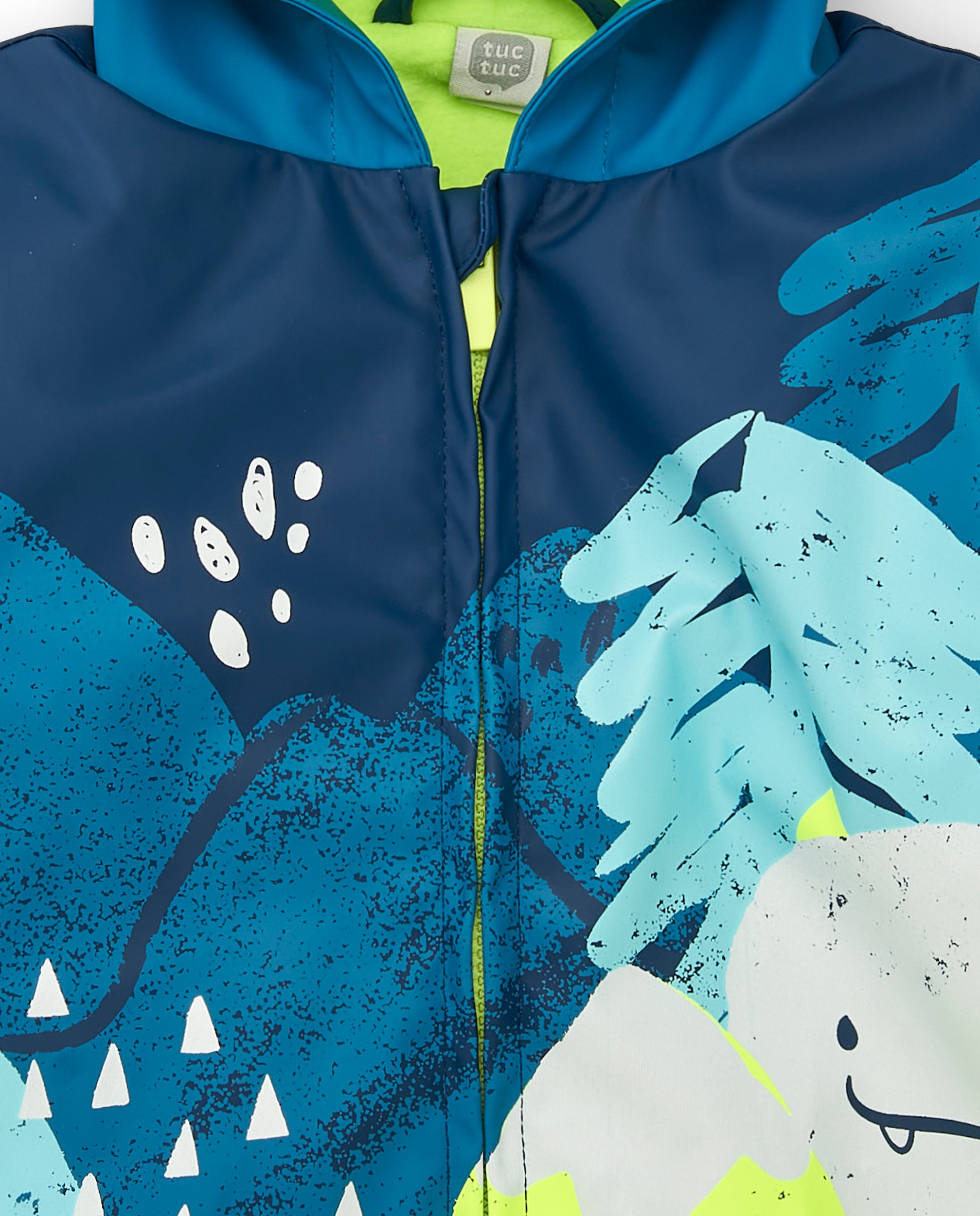 Chaqueta impermeable con capucha de monstruo para niño de la