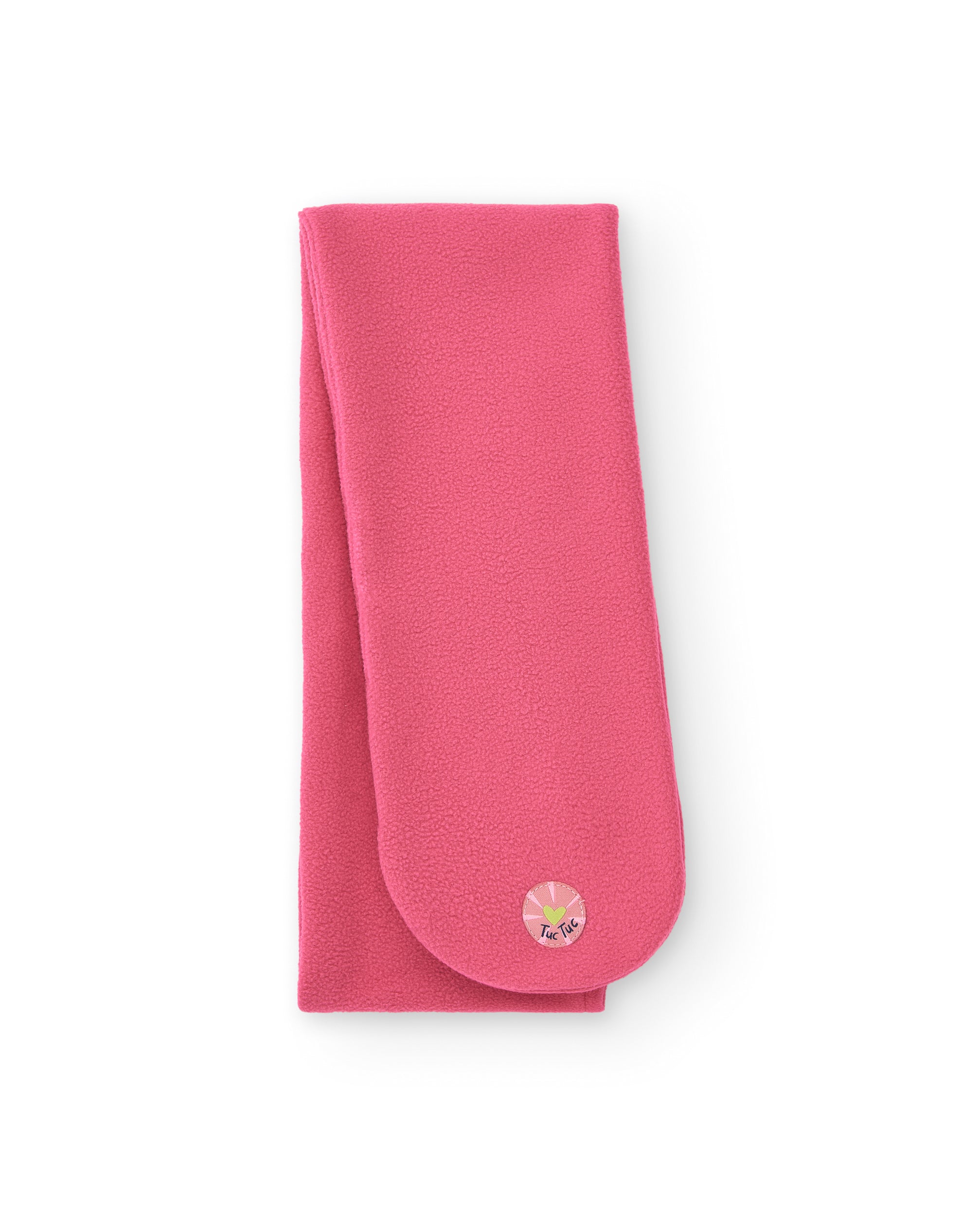 Bufanda rosa con diseño de pajarito para niña de la colección