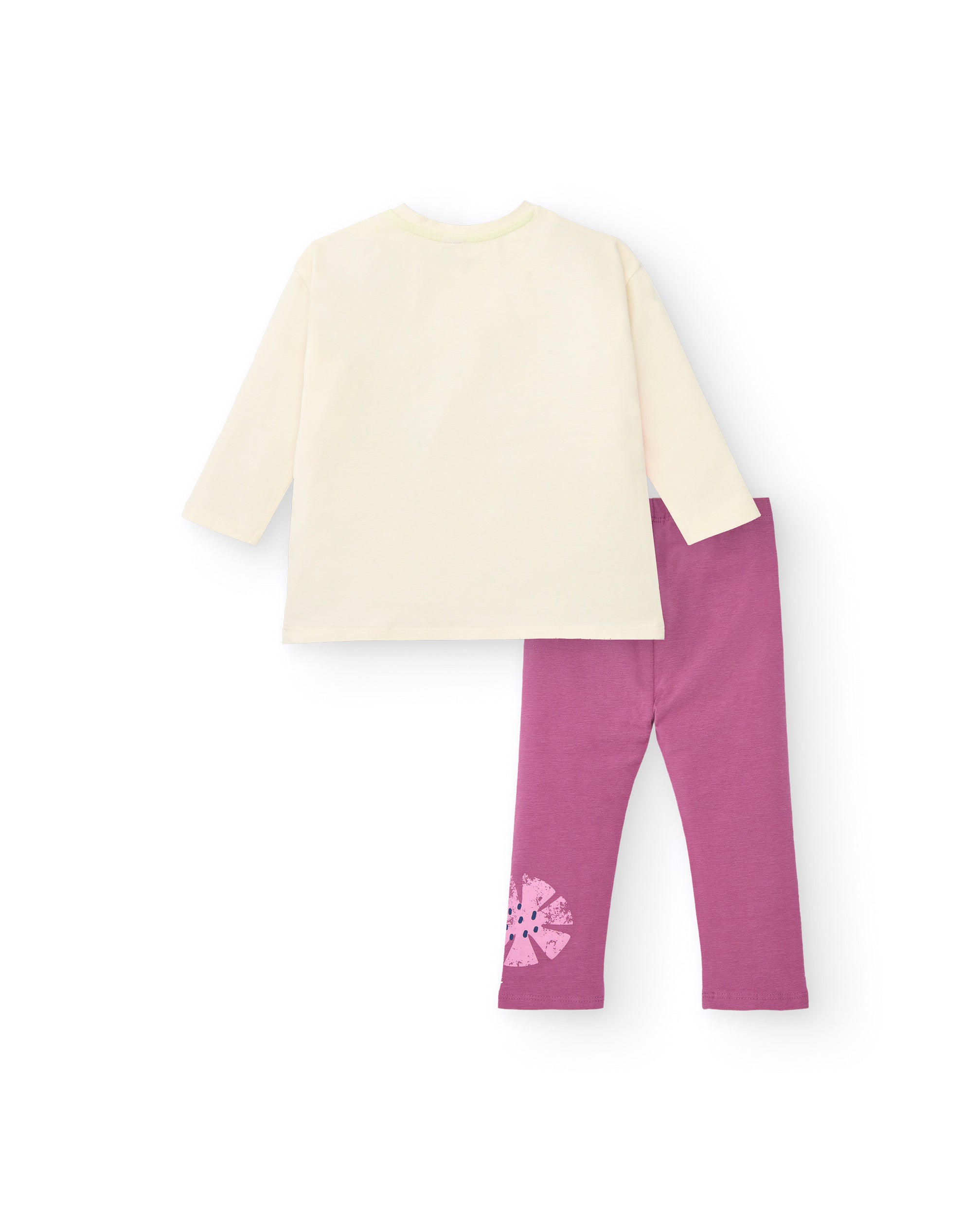 Conjunto de camiseta estampada y leggings para niña de la