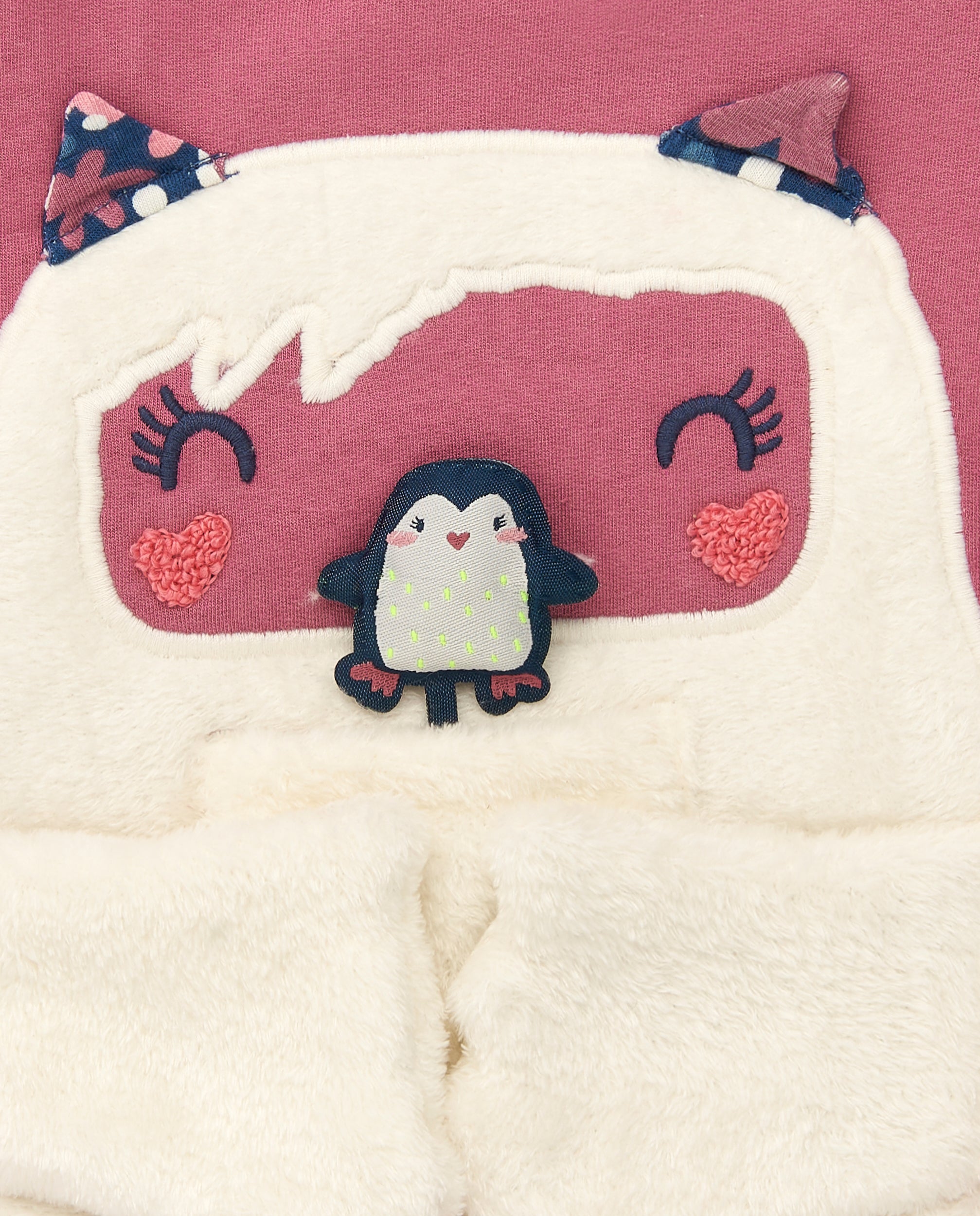 Sudadera rosa con diseño de oso polar para niña de la colección