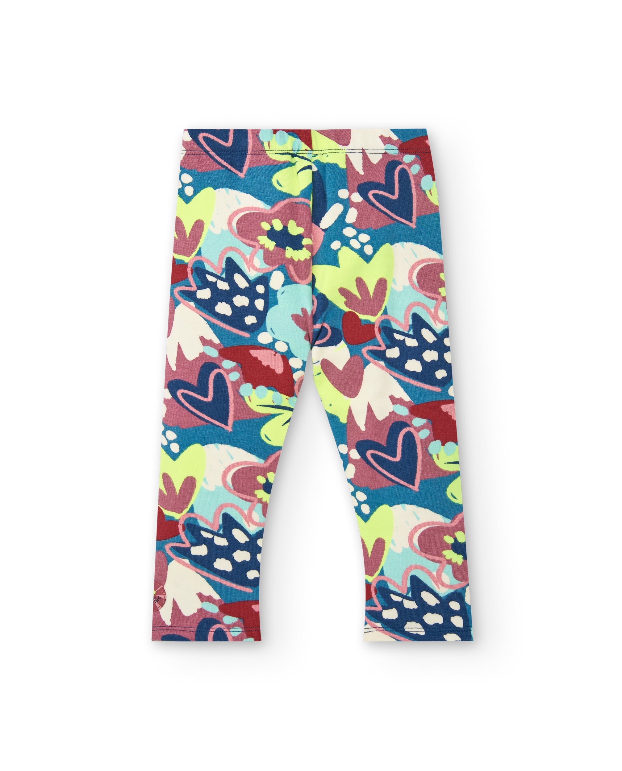 Leggings estampados con flores multicolores para niña de la