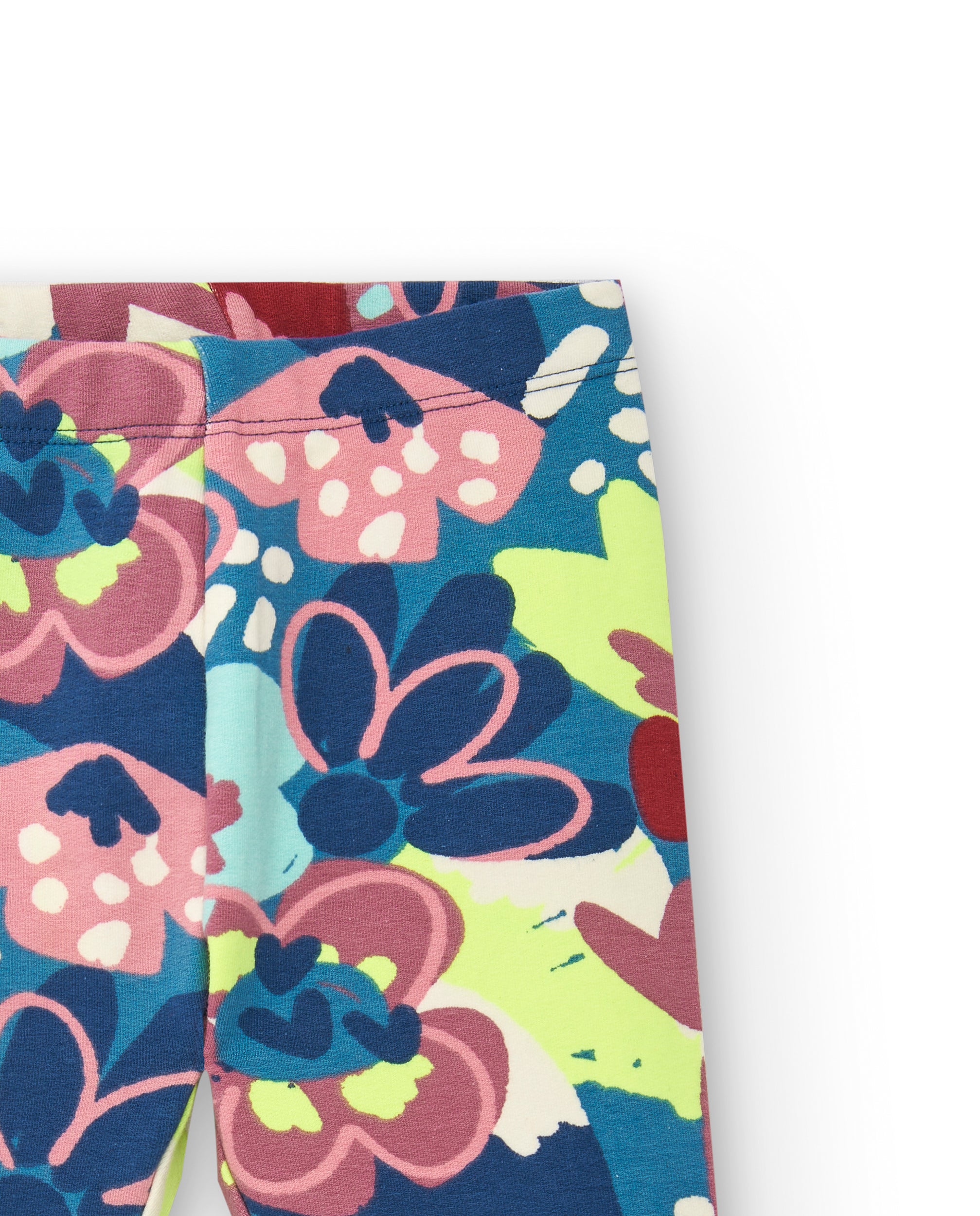 Leggings estampados con flores multicolores para niña de la