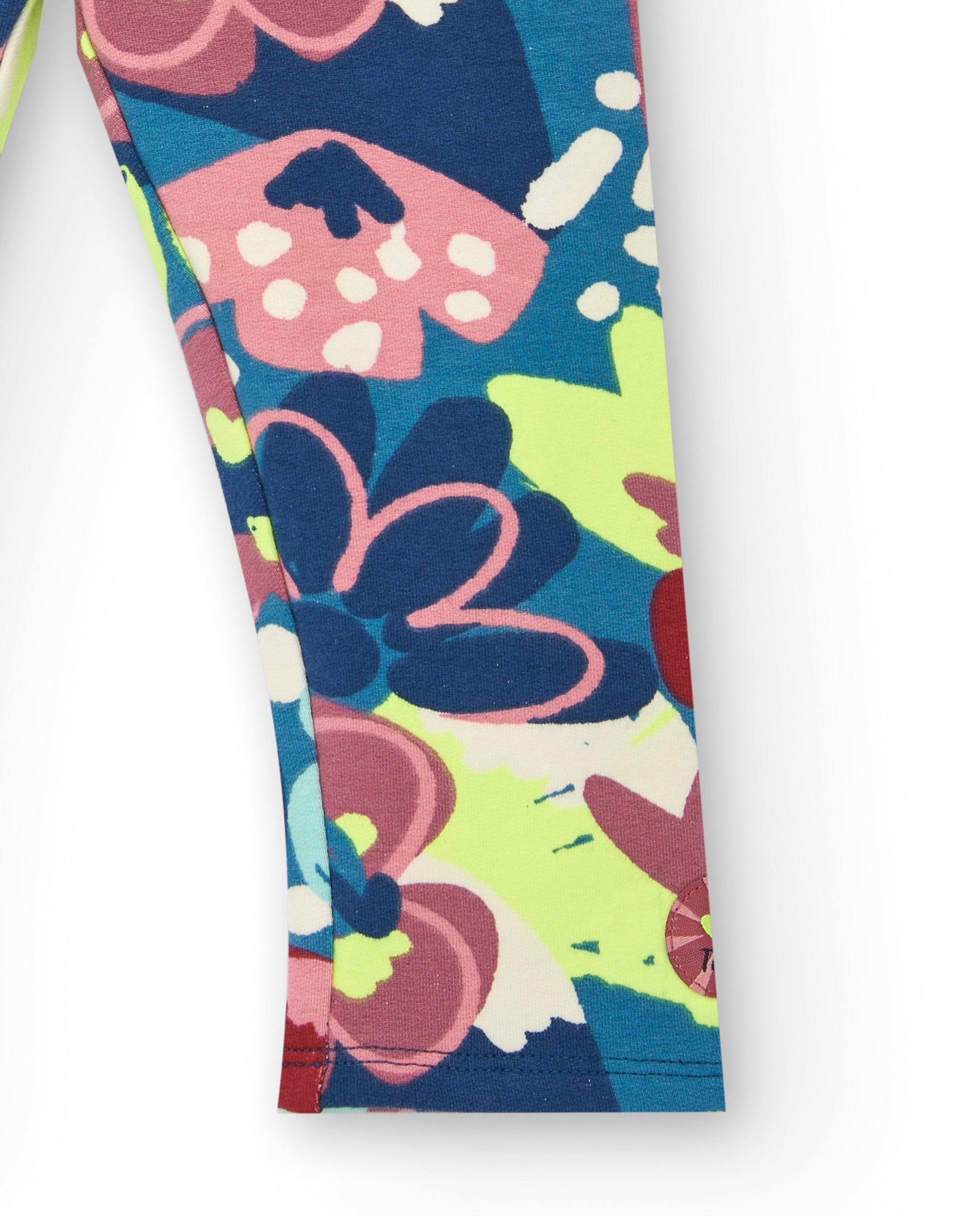 Leggings estampados con flores multicolores para niña de la