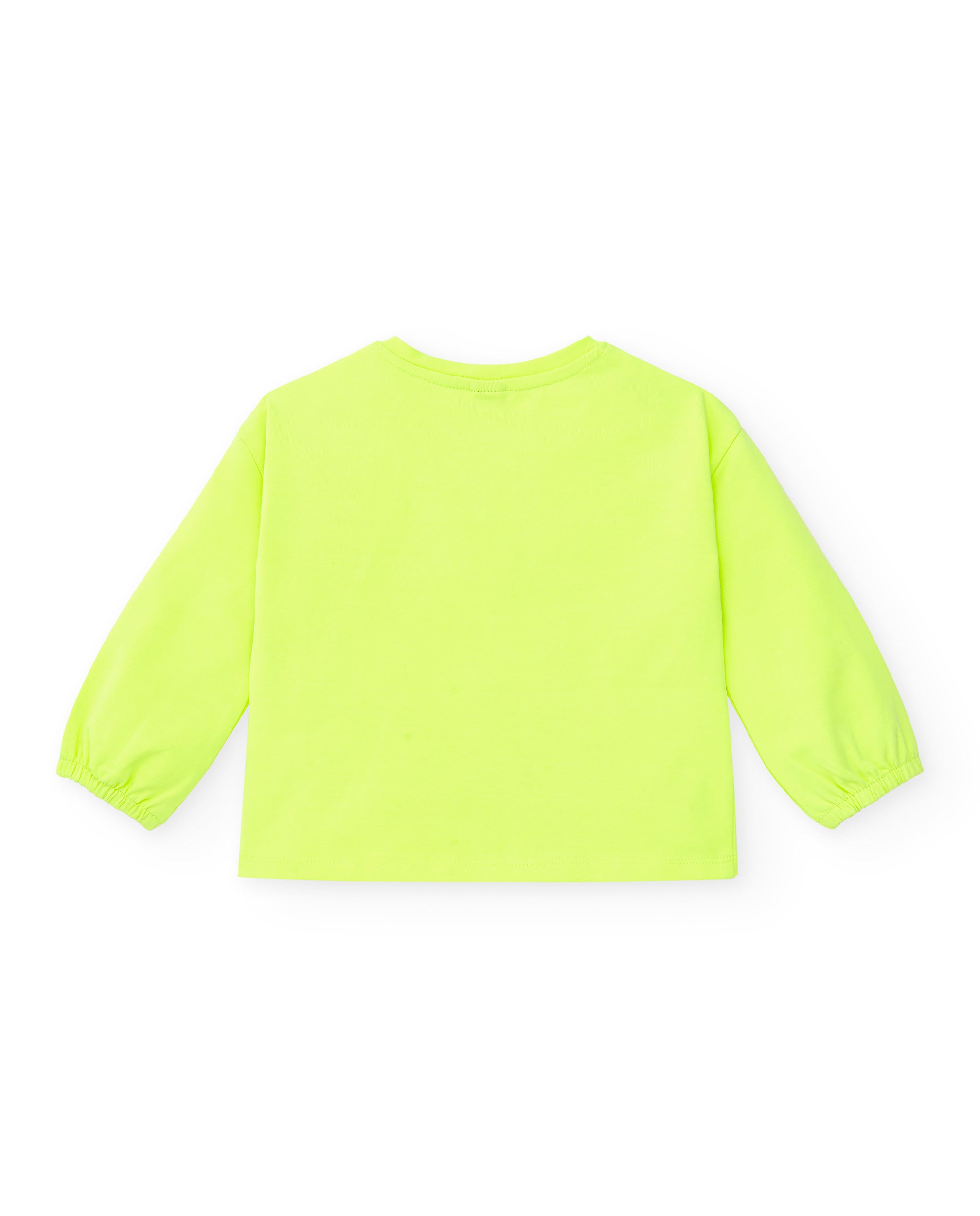 Sudadera verde neón con diseño de pingüino para niña de la