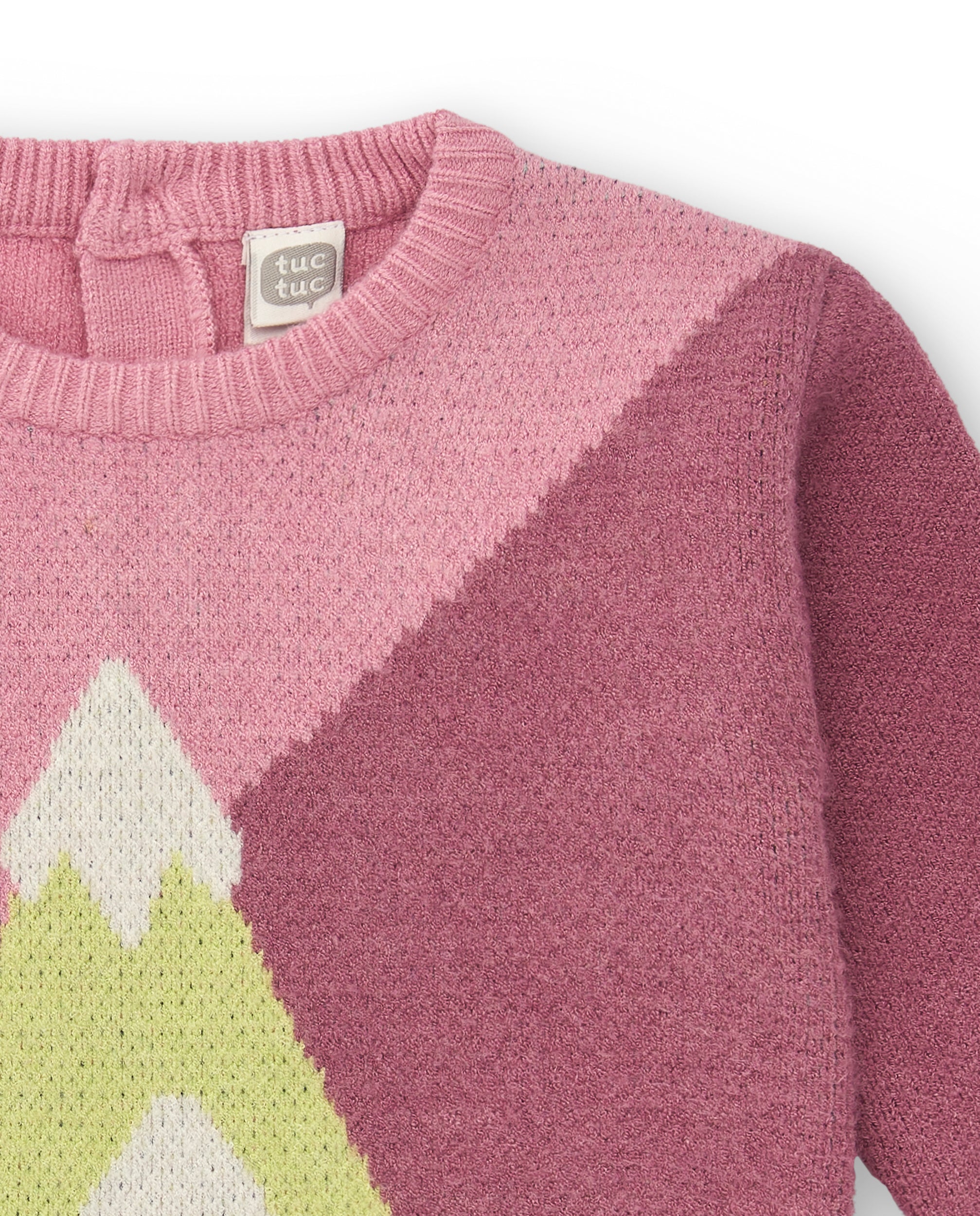 Vestido rosa con diseño de montañas para niña de la colección