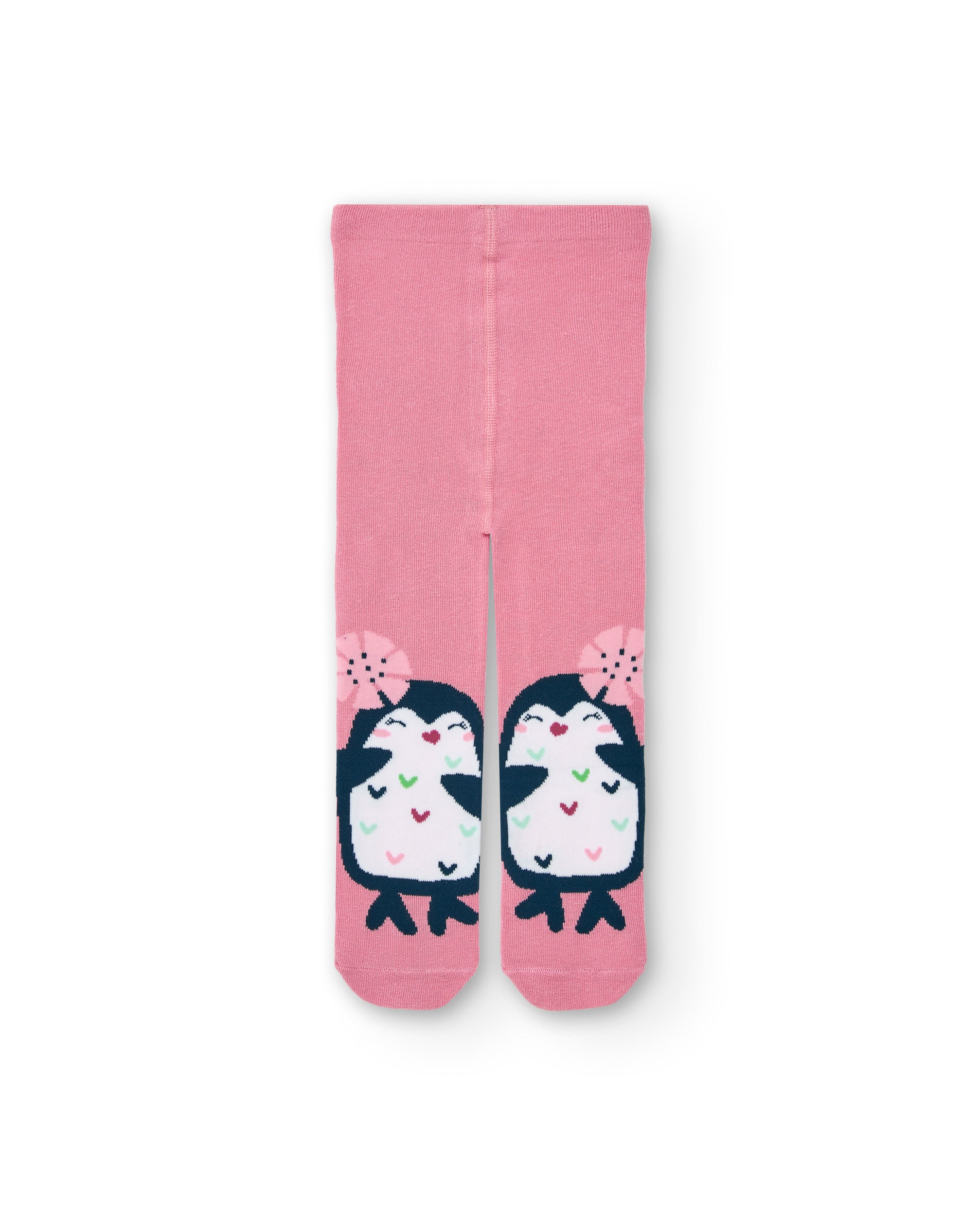 Pack de medias en rosa y azul con diseño de pingüino para niña