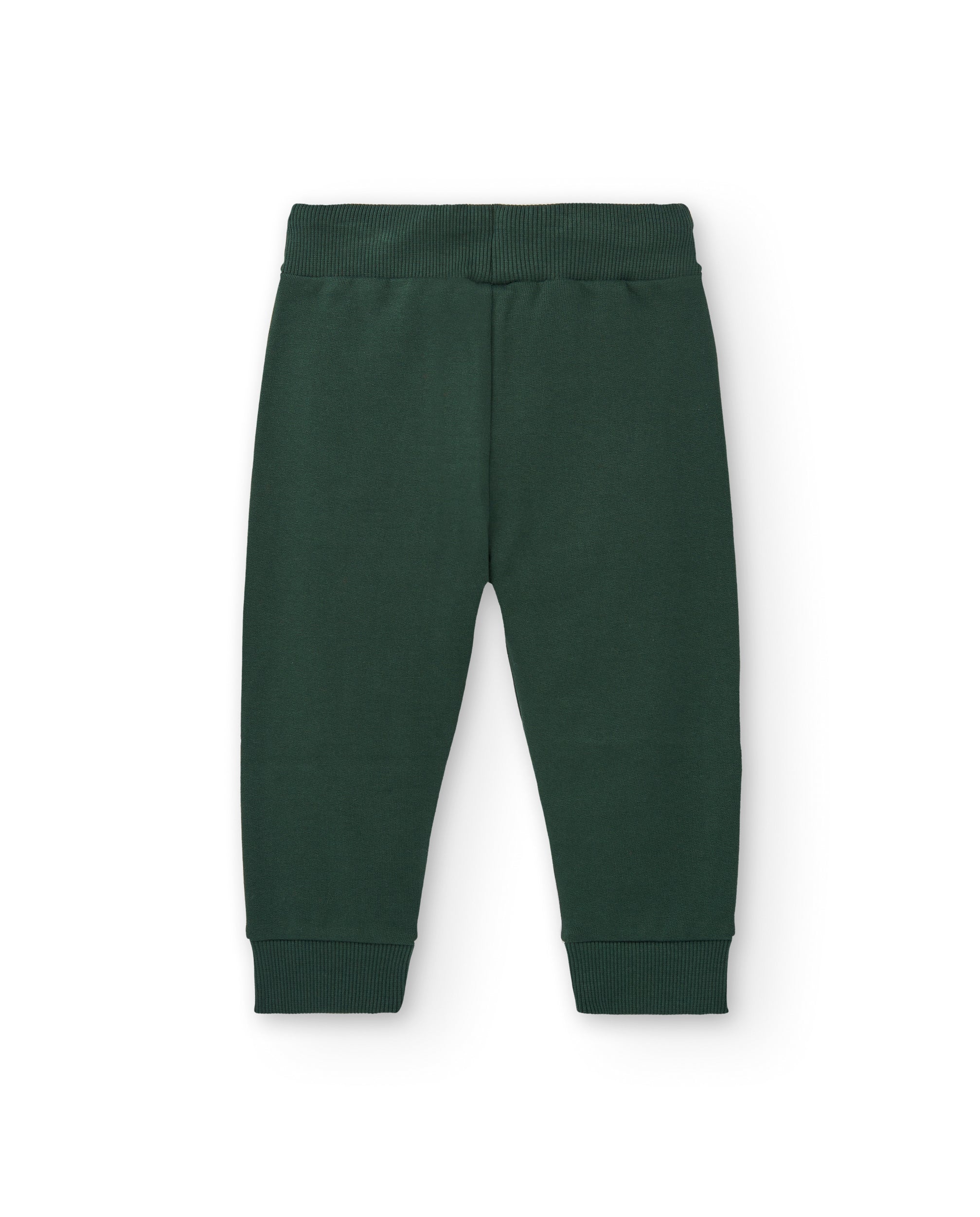 Pantalones jogger para niño en color verde con cordón ajustable