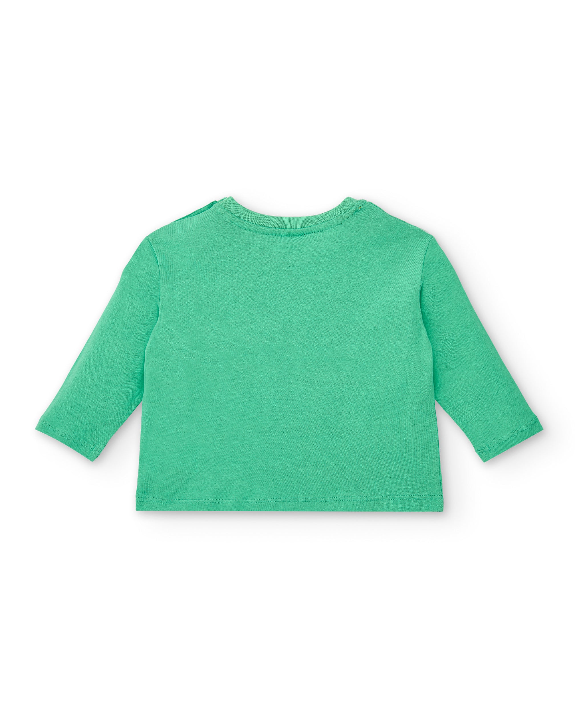 Camiseta de manga larga para niño en verde con estampado "Level