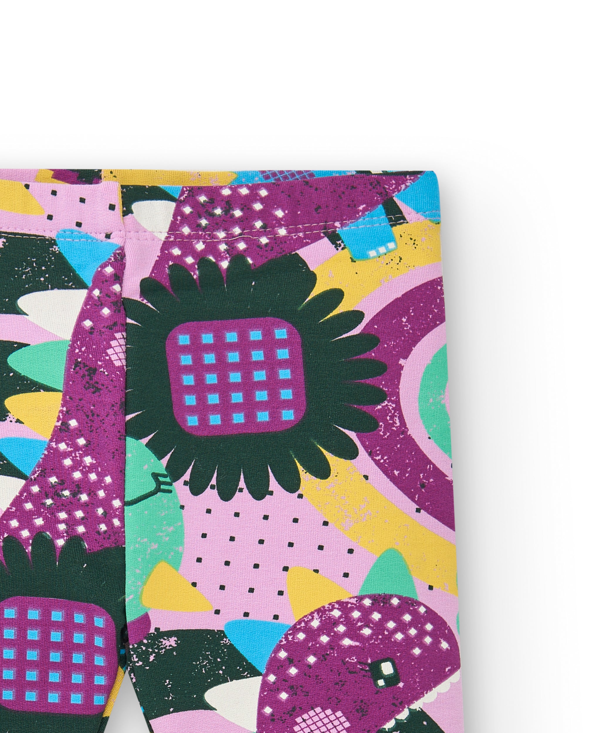Leggings estampados multicolor para niña colección Cyber Dino
