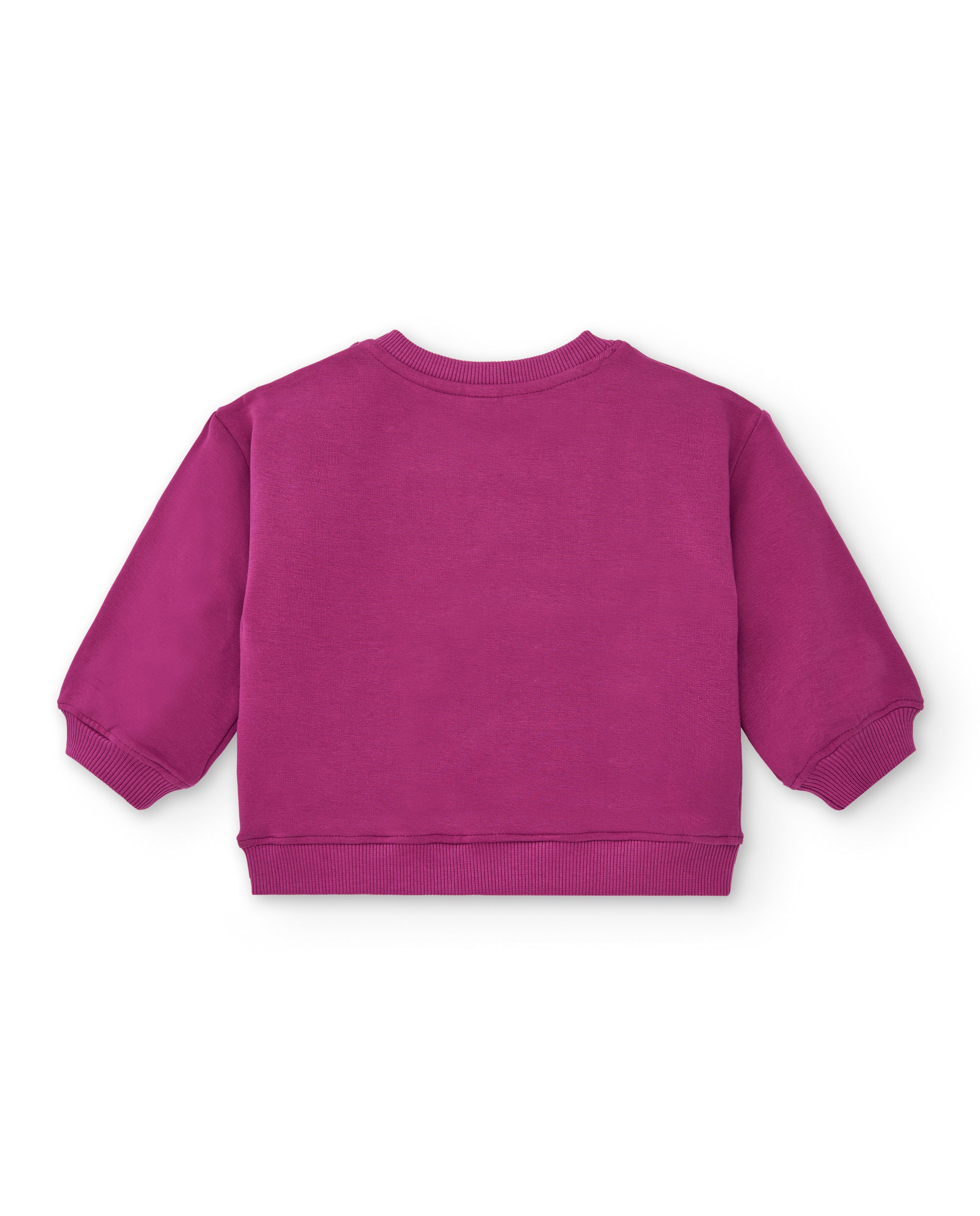 Sudadera morada con dinosaurio de apliques y detalles