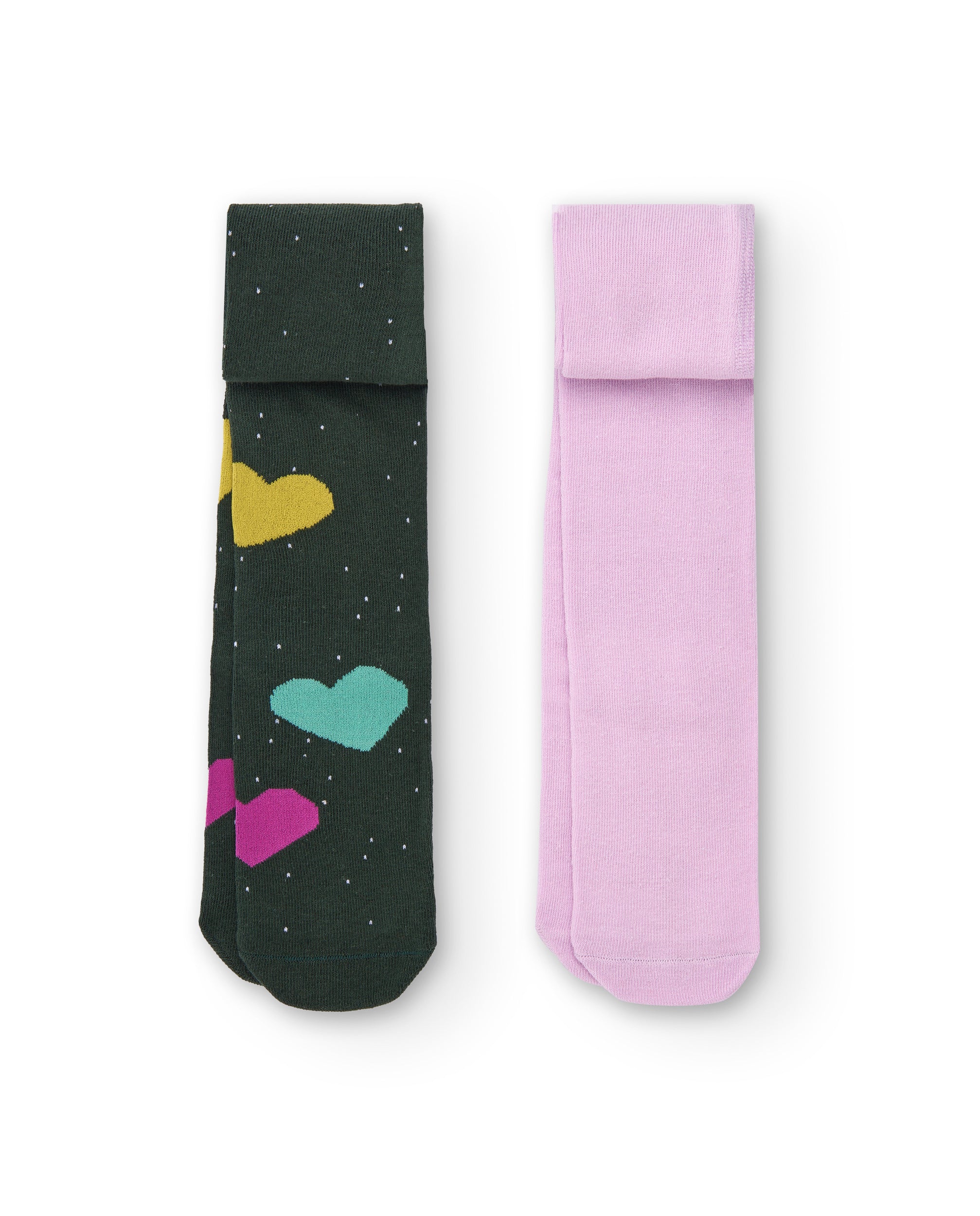 Pack de dos leotardos corazones para niña colección Cyber Dino