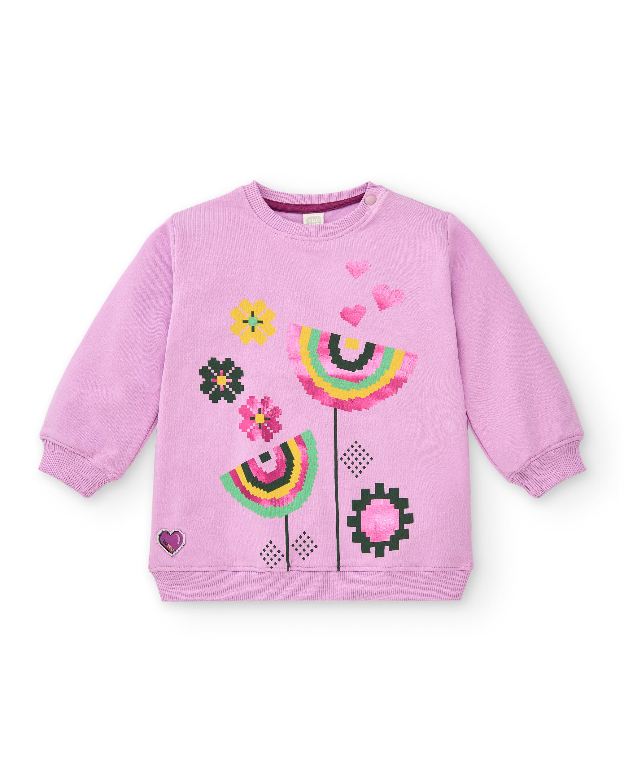 Sudadera rosa con estampado floral para niña colección Cyber