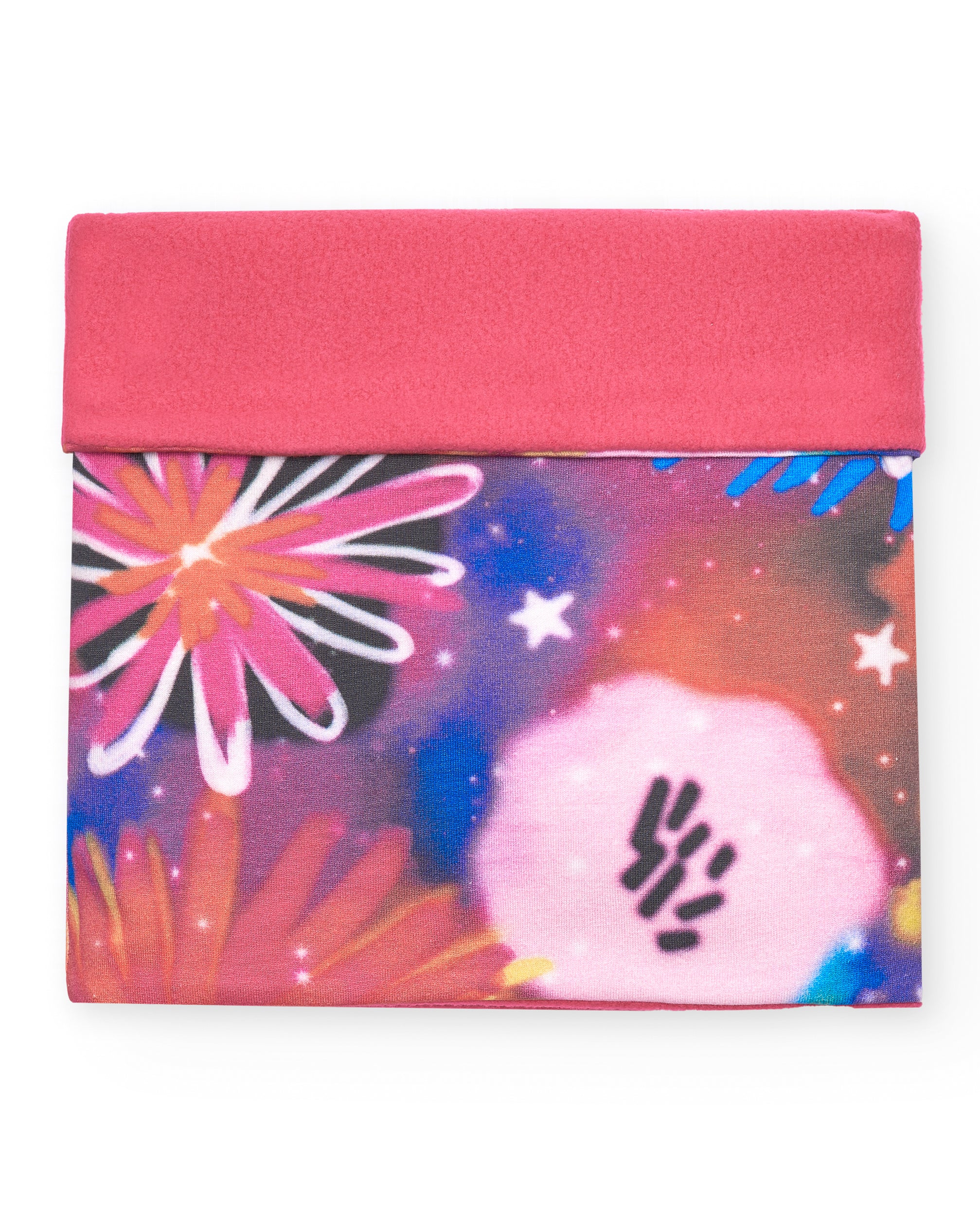 Bandana para niña en rosa con estampado floral colección Cosmic