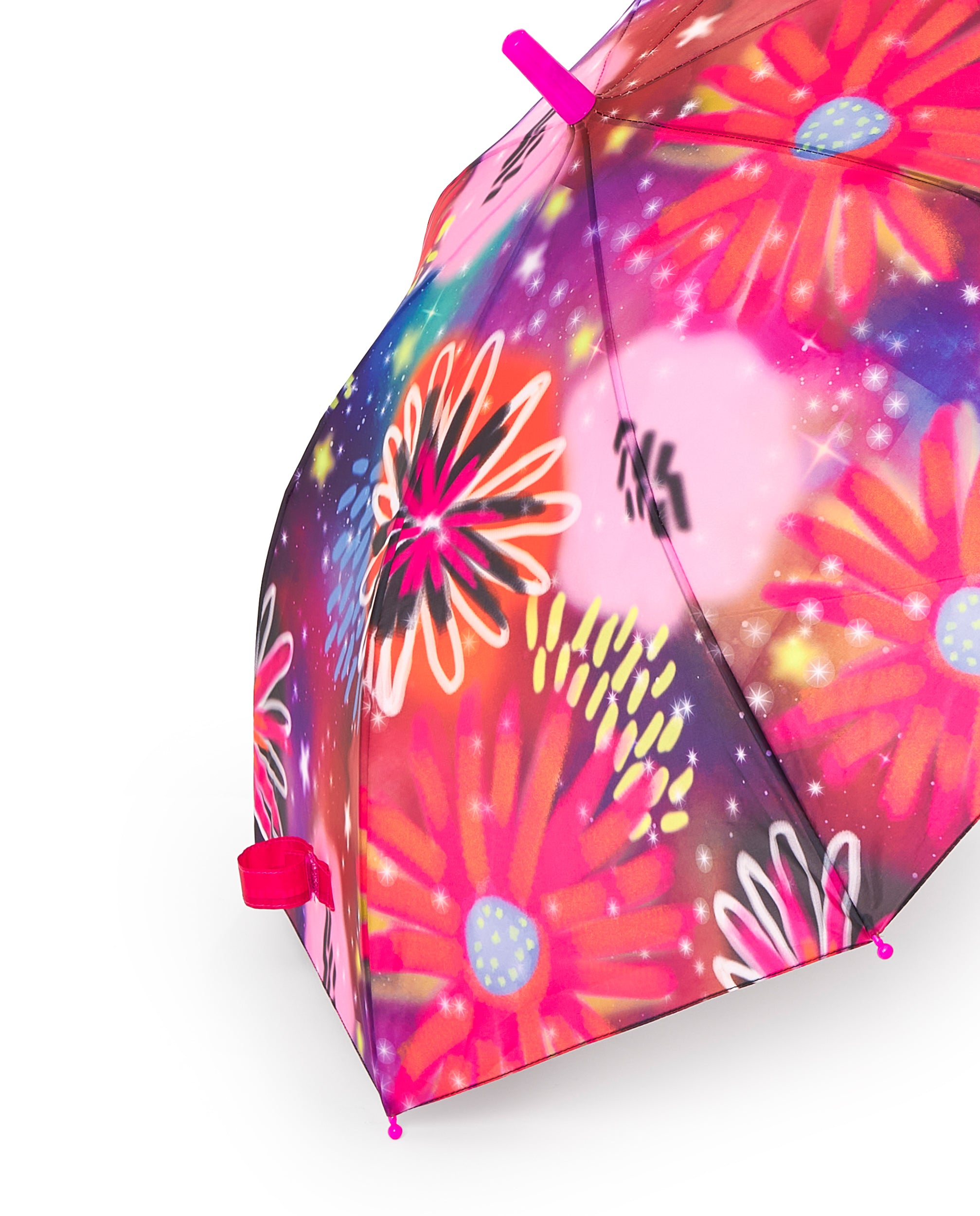 Paraguas para niña en rosa con estampado floral colección