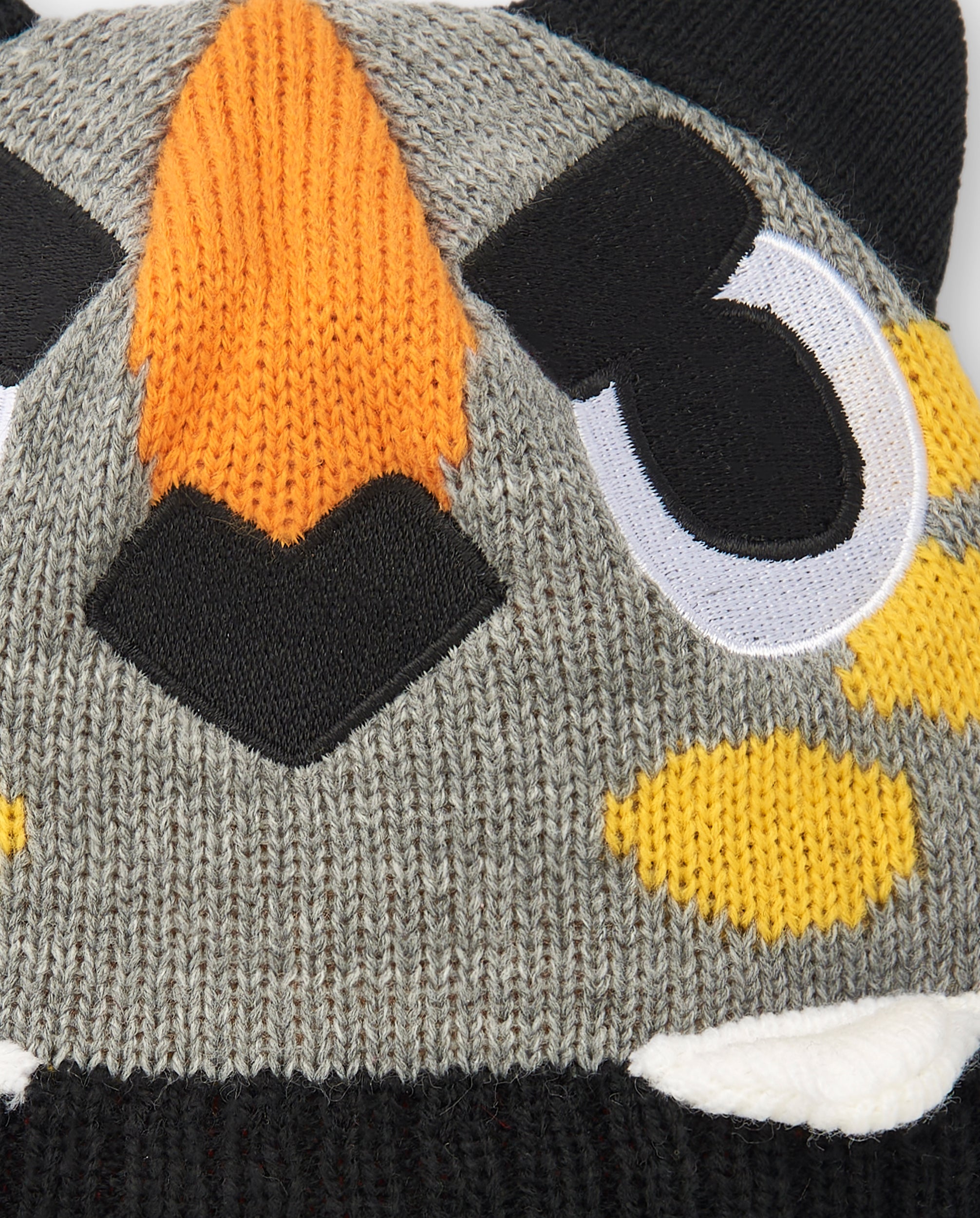 Gorro niño en gris con diseño de tigre colección Cartoon Calling