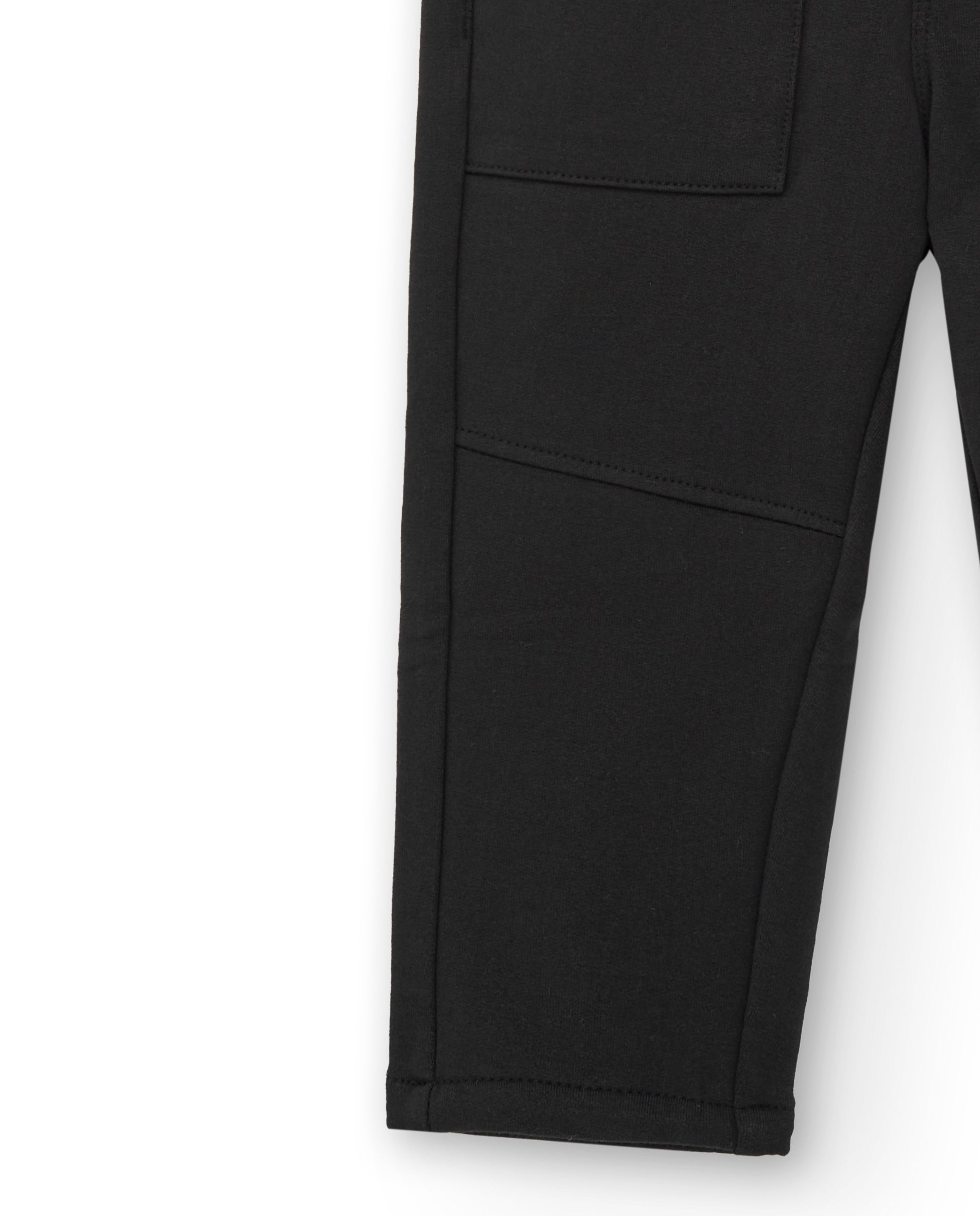 Pantalón felpa niño en negro con bolsillos colección Cartoon