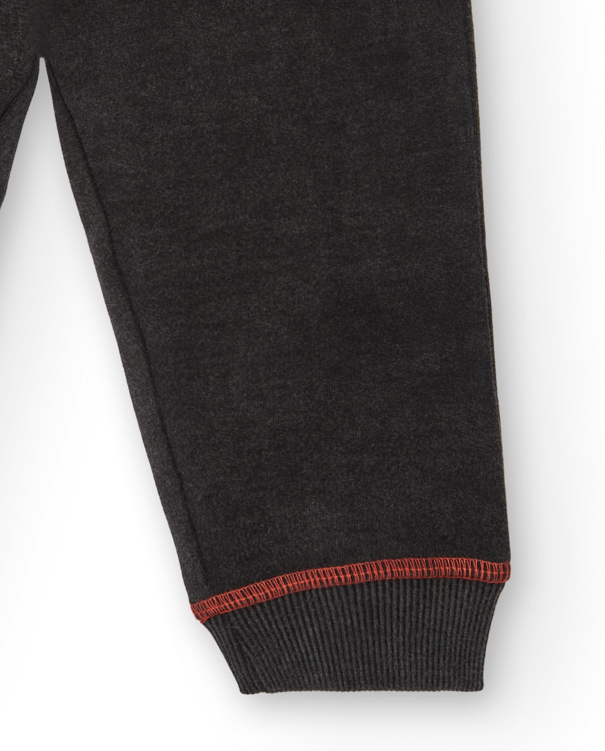Pantalón felpa niño en negro con cordón ajustable colección