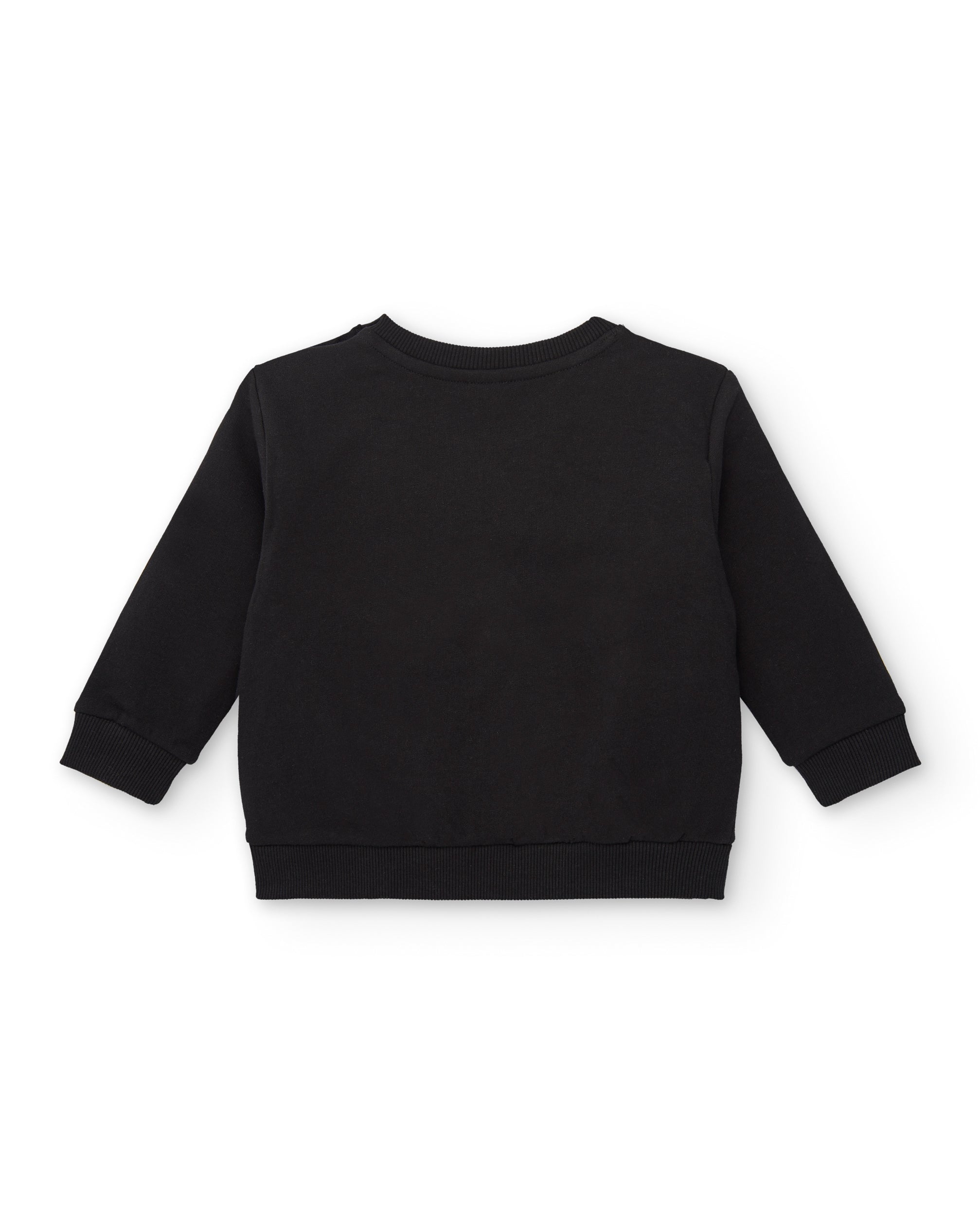 Sudadera felpa niño en negro con estampado de tigre colección