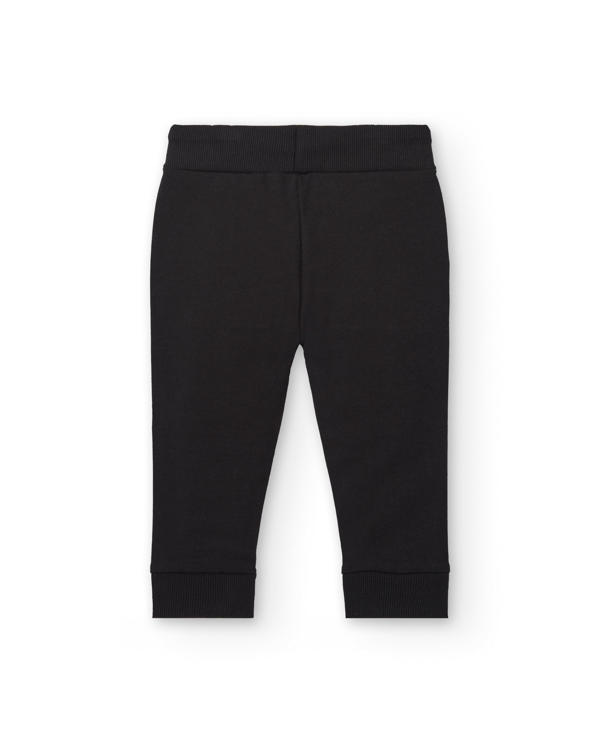Pantalón felpa niño en negro con detalle "Don't Stop" colección