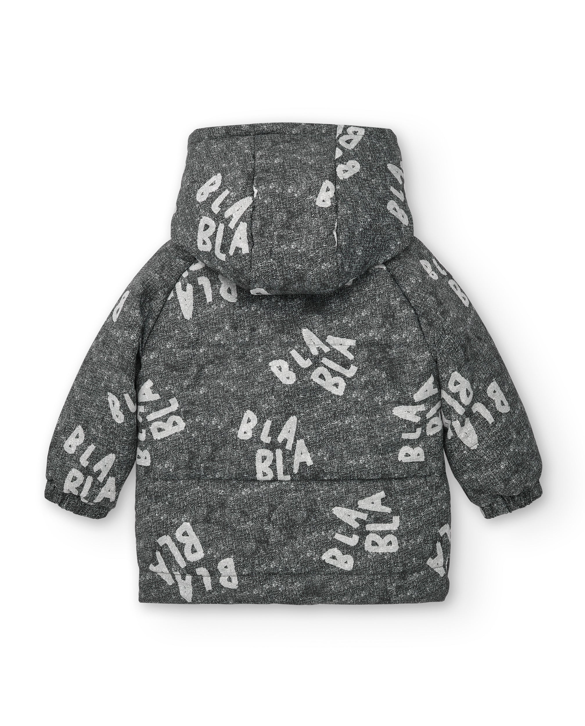 Chaqueta niño en gris con capucha y estampado colección Cartoon