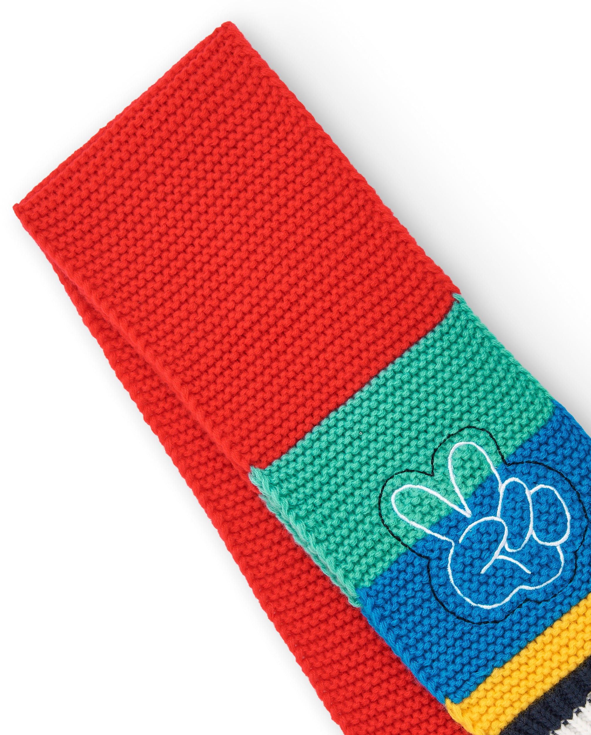 Bufanda niño en colores vivos con diseño bordado colección Big