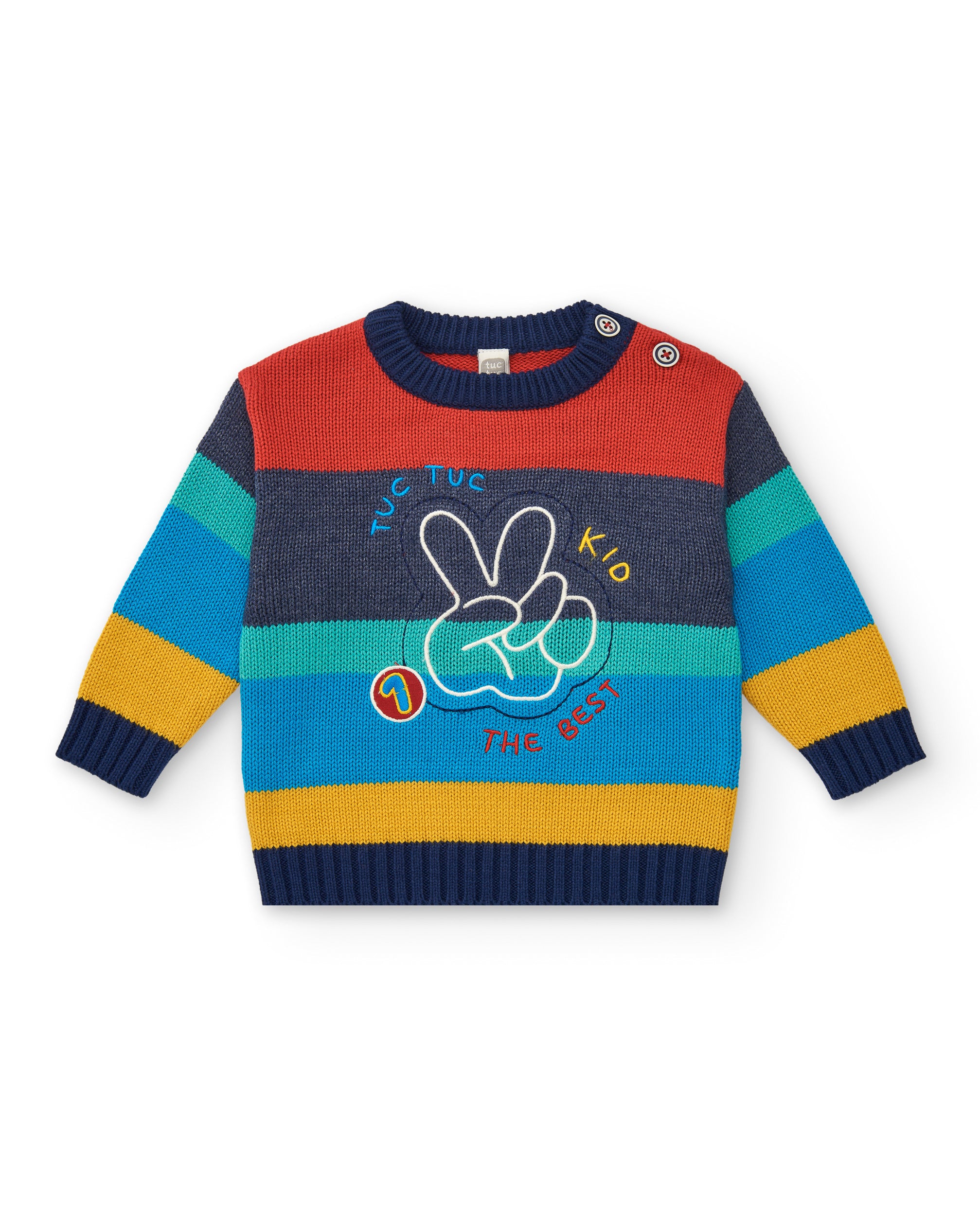 Jersey niño en colores vivos con diseño bordado colección Big