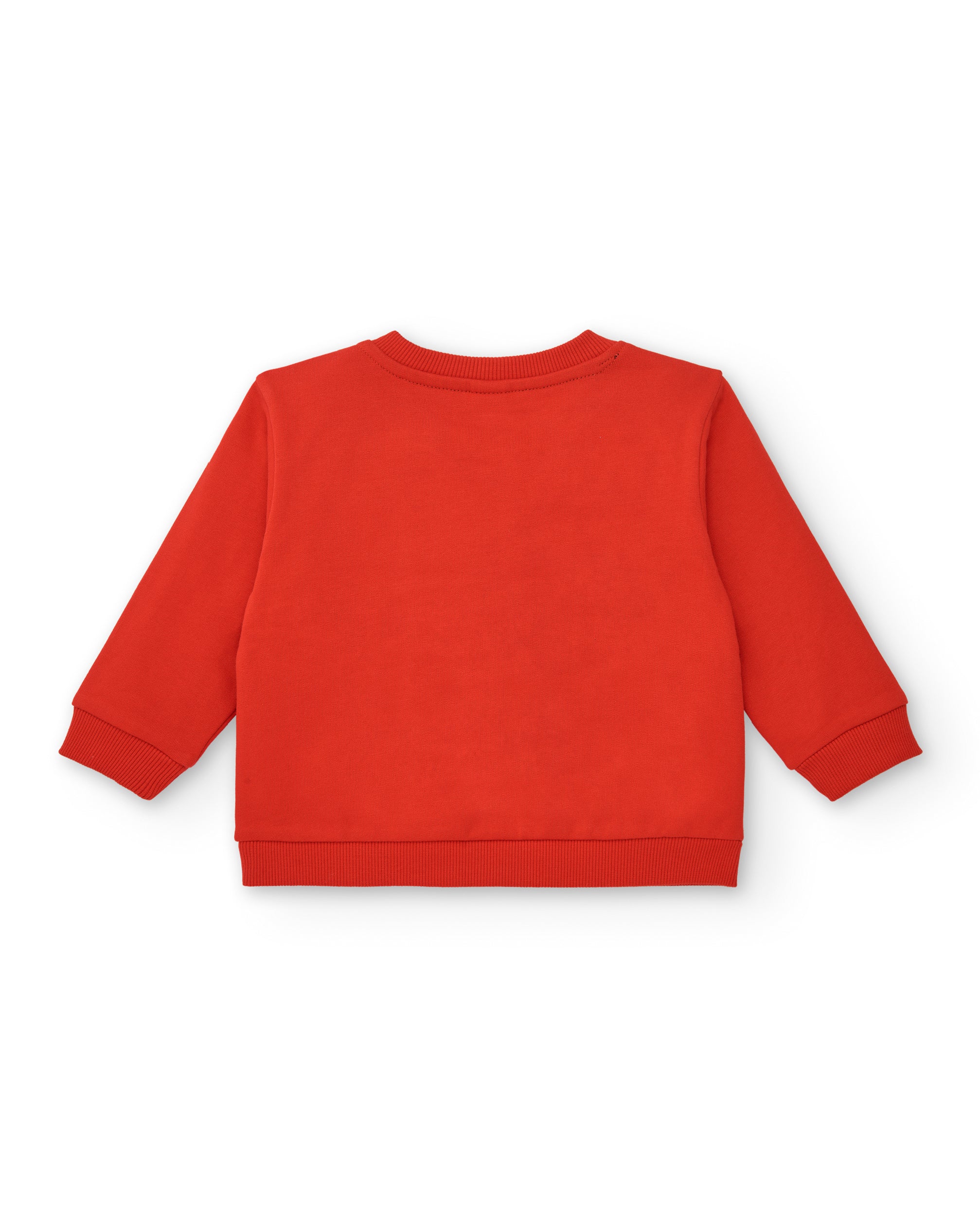 Sudadera niño en rojo con estampado de números y calculadora