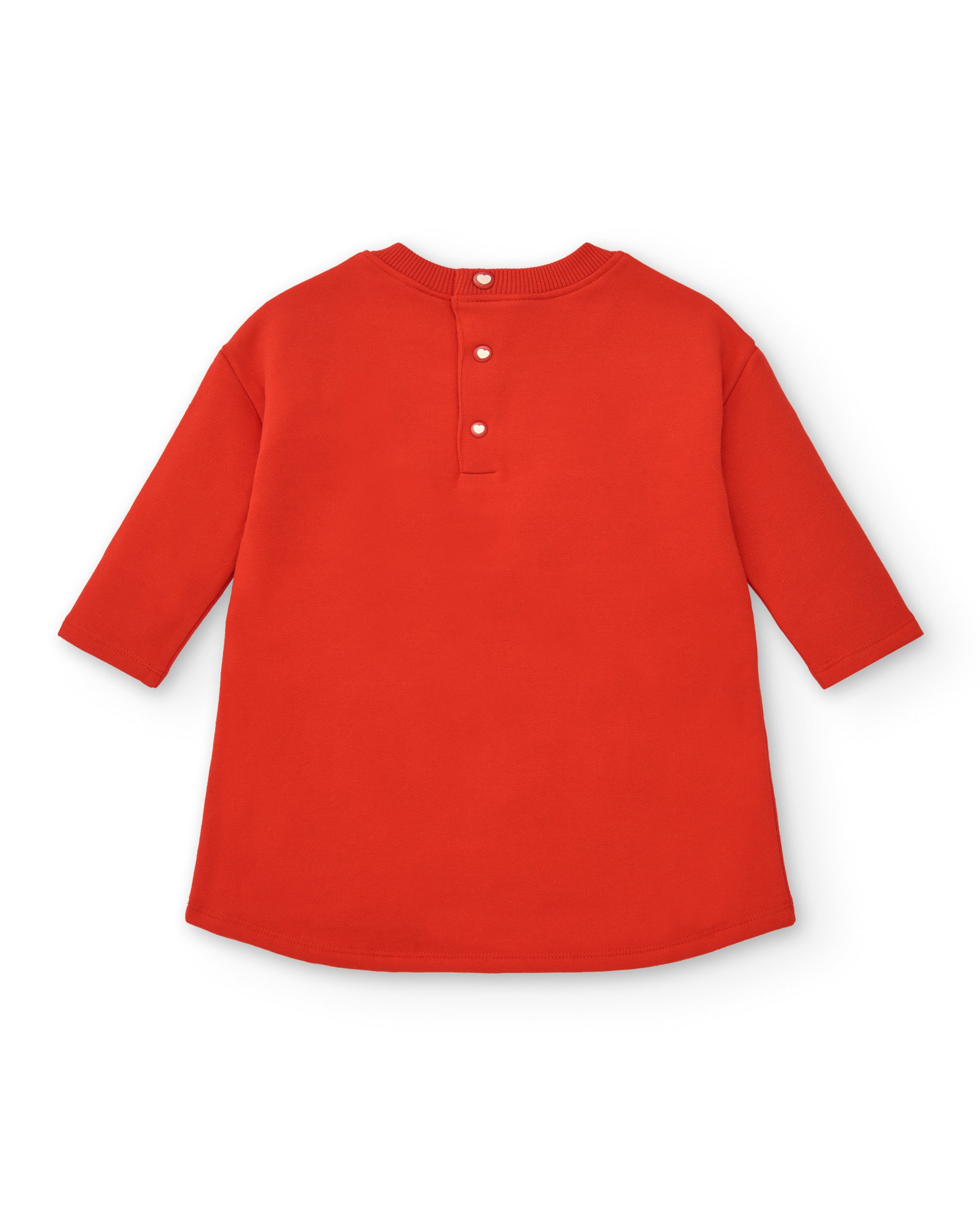 Vestido para niña en rojo con estampado gráfico colección Big