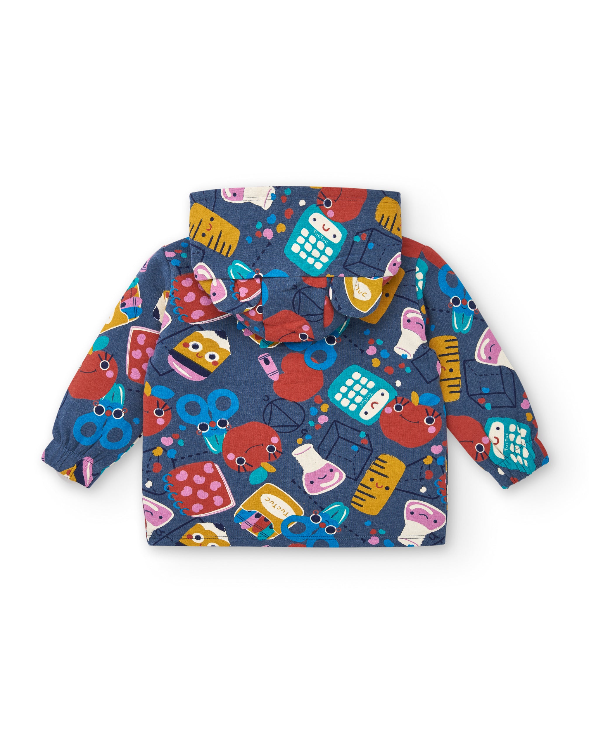 Sudadera para niña en azul con estampado divertido colección