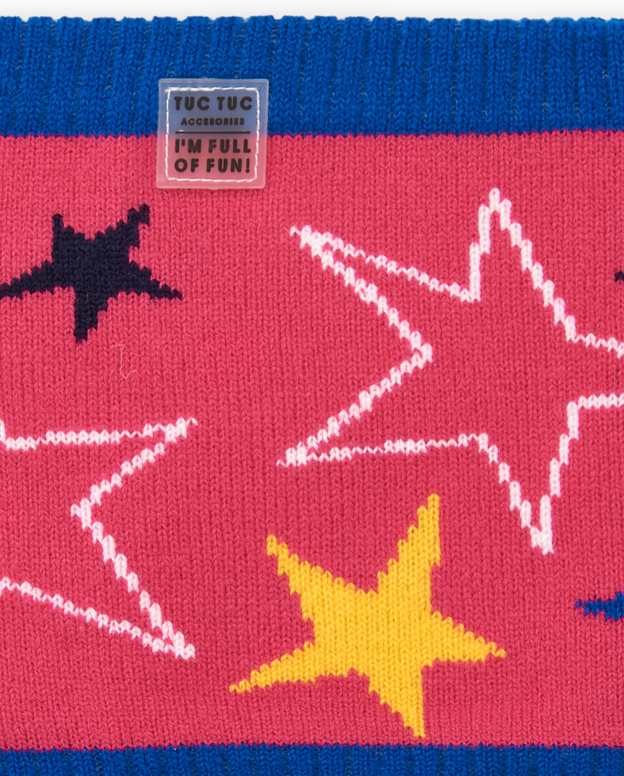 Bandana niña en rosa con estampado de estrellas colección