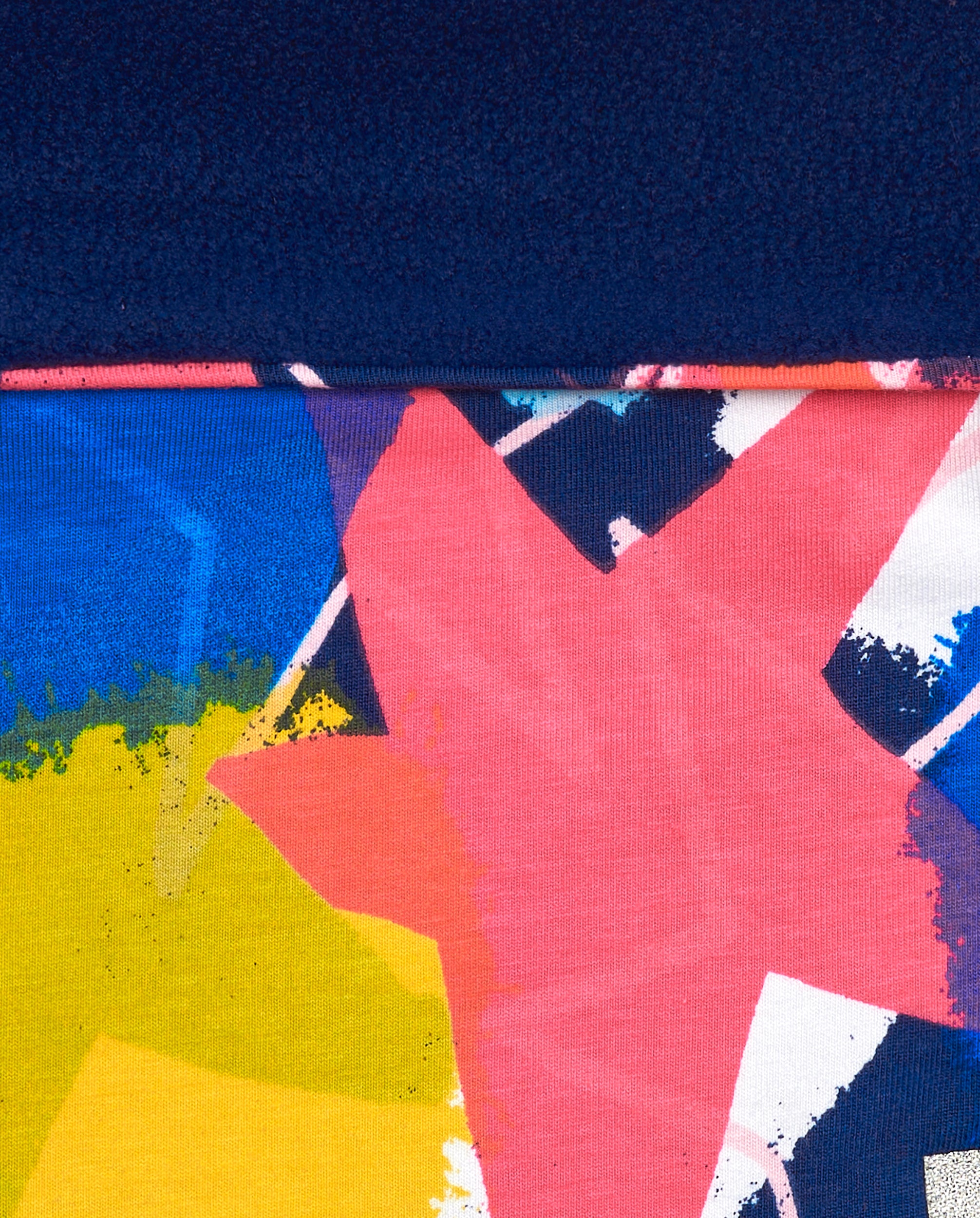 Bandana niña en azul con estampado multicolor de estrellas