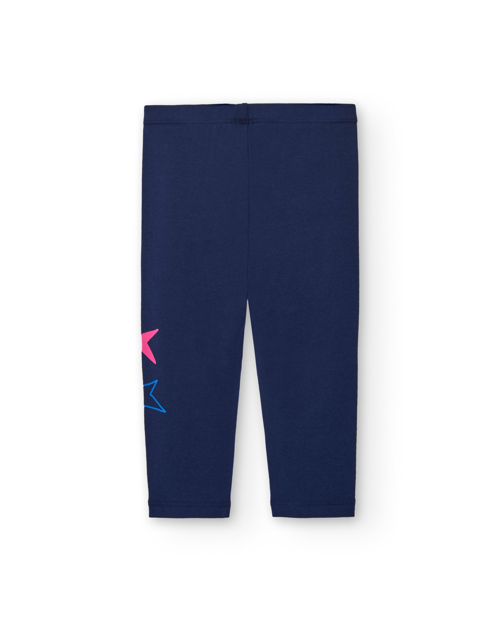 Leggings niña en azul marino con estrellas coloridas colección