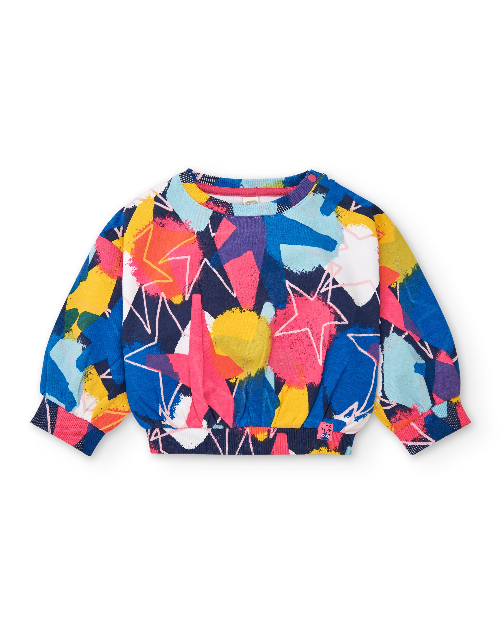 Conjunto de camiseta y leggings niña en color azul con