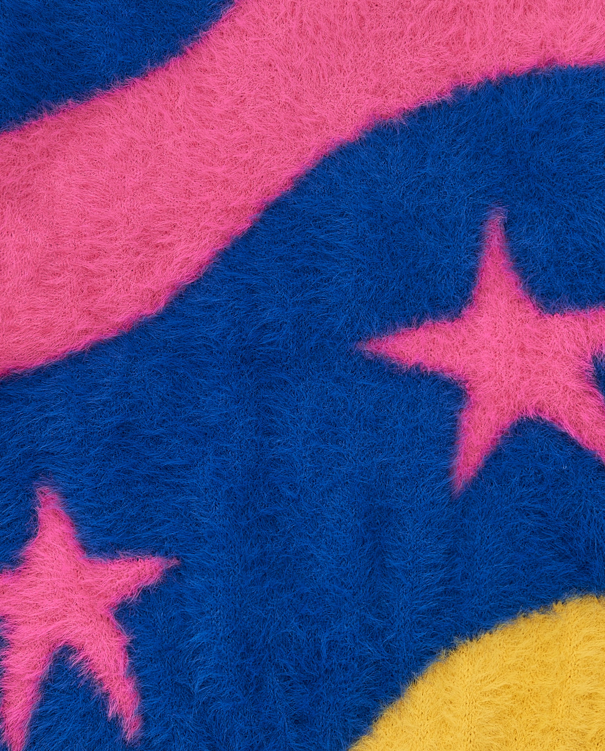 Vestido tricot niña en fucsia con diseño de estrellas colección