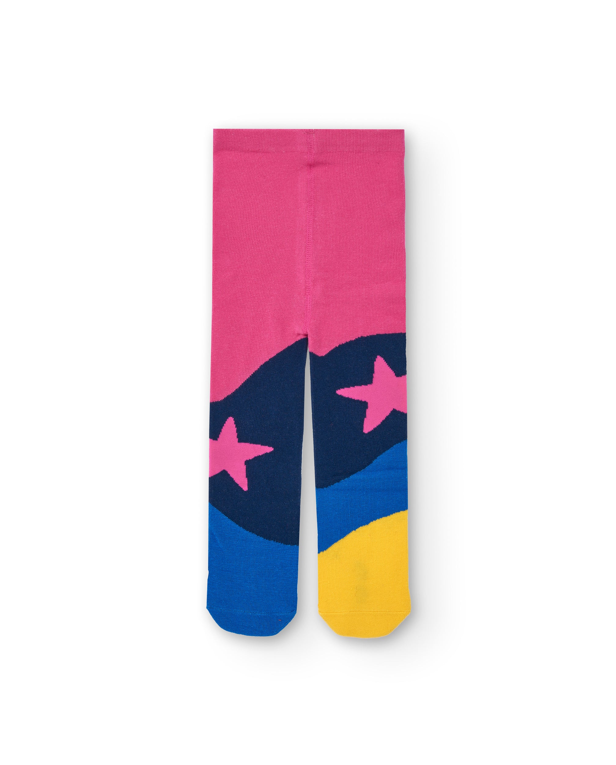 Leotardos niña en fucsia con diseño de estrellas colección