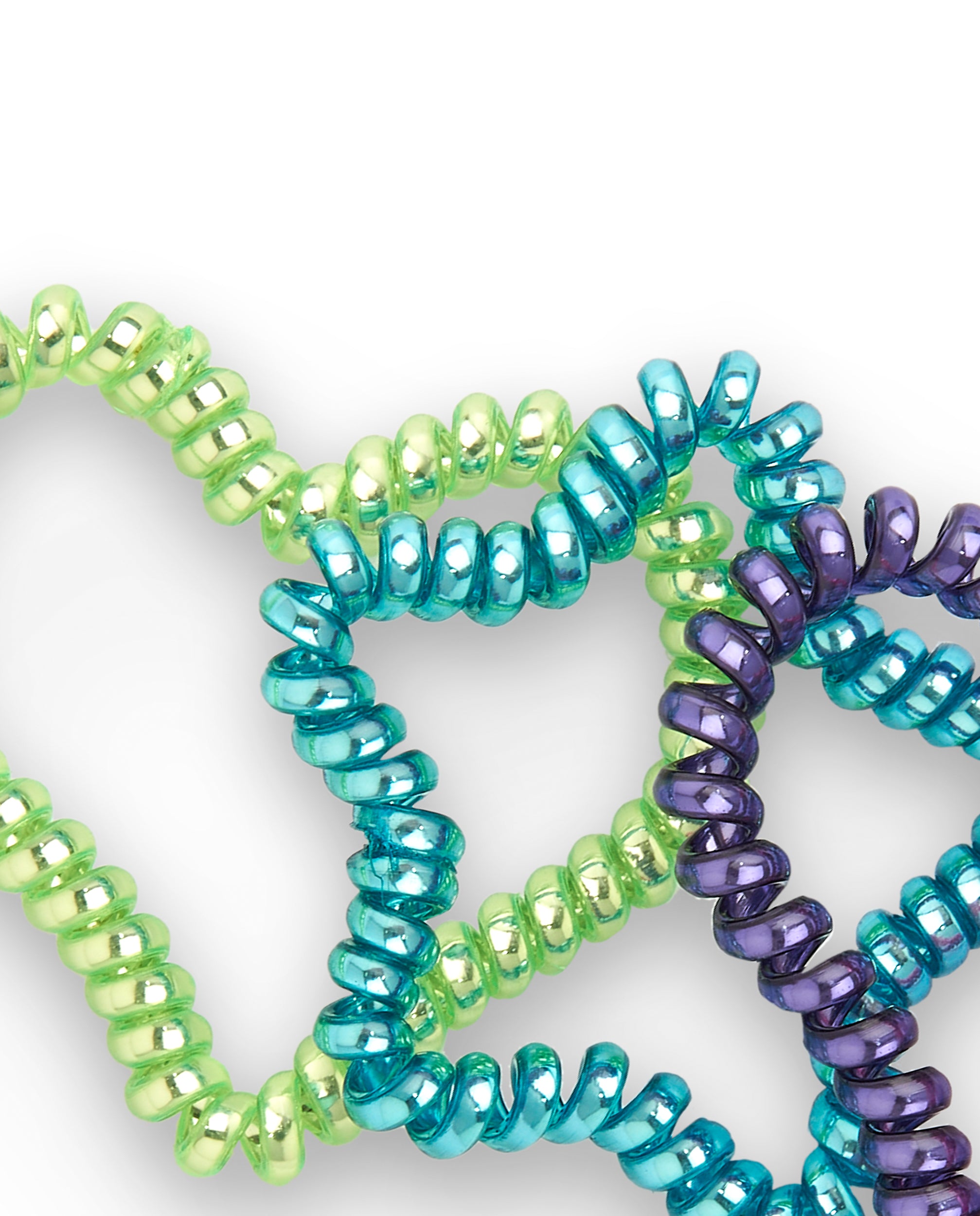 Pack de coleteros en forma de espiral y colores brillantes para