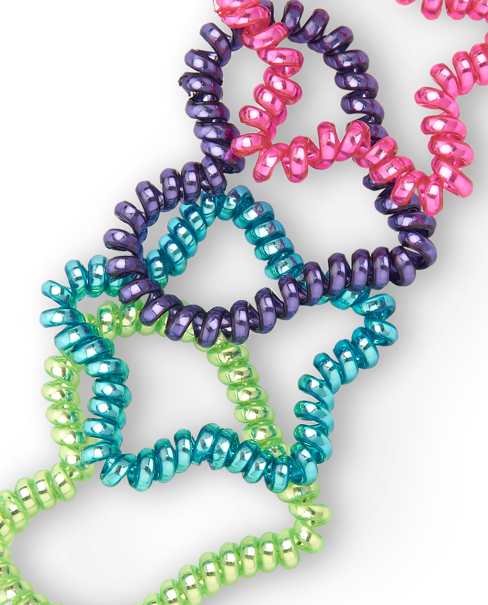 Pack de coleteros en forma de espiral y colores brillantes para